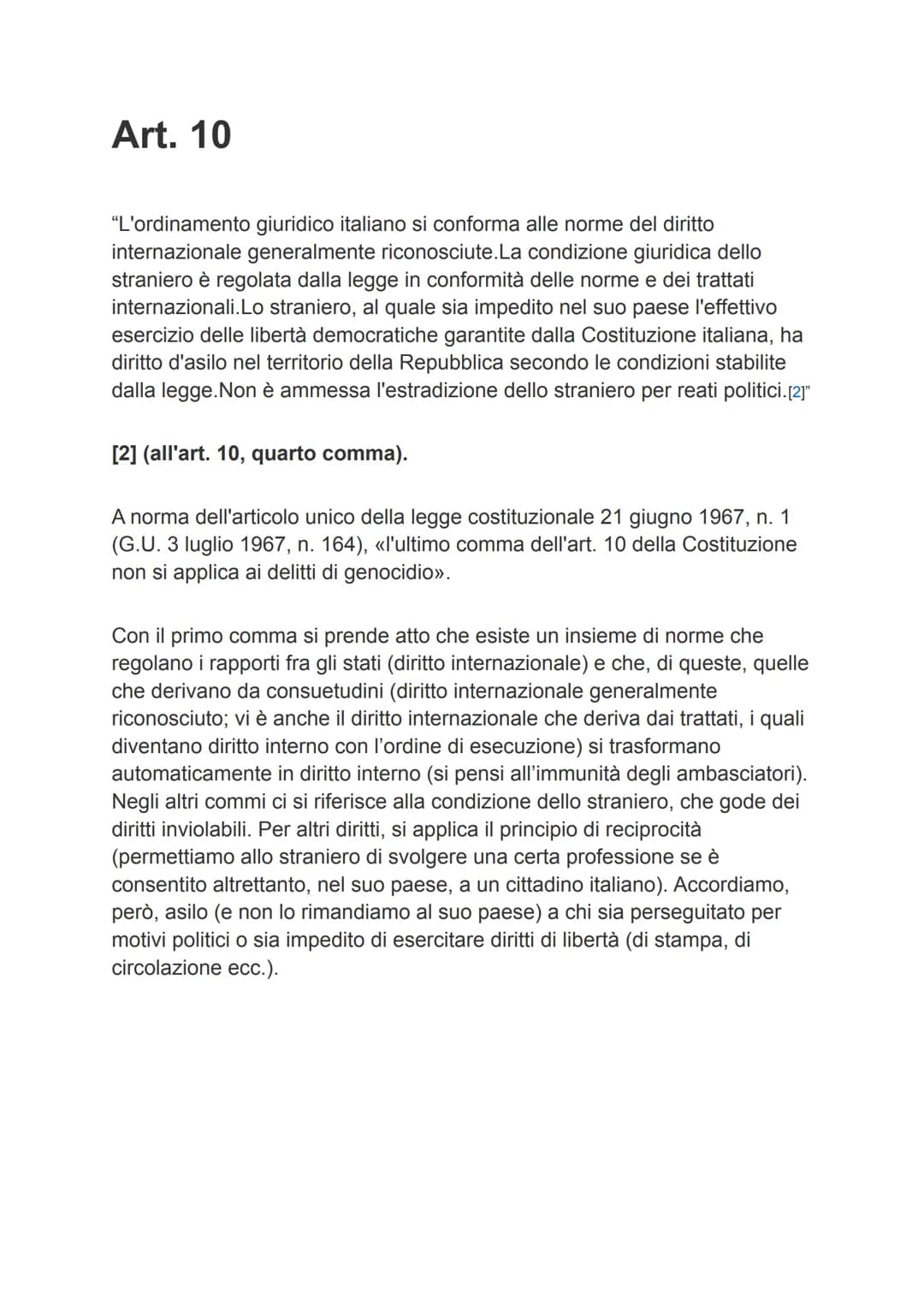 # La costituzione
Principi fondamentali
Art. 1
"L'Italia è una Repubblica democratica, fondata sul lavoro. La sovranità
appartiene al popolo
