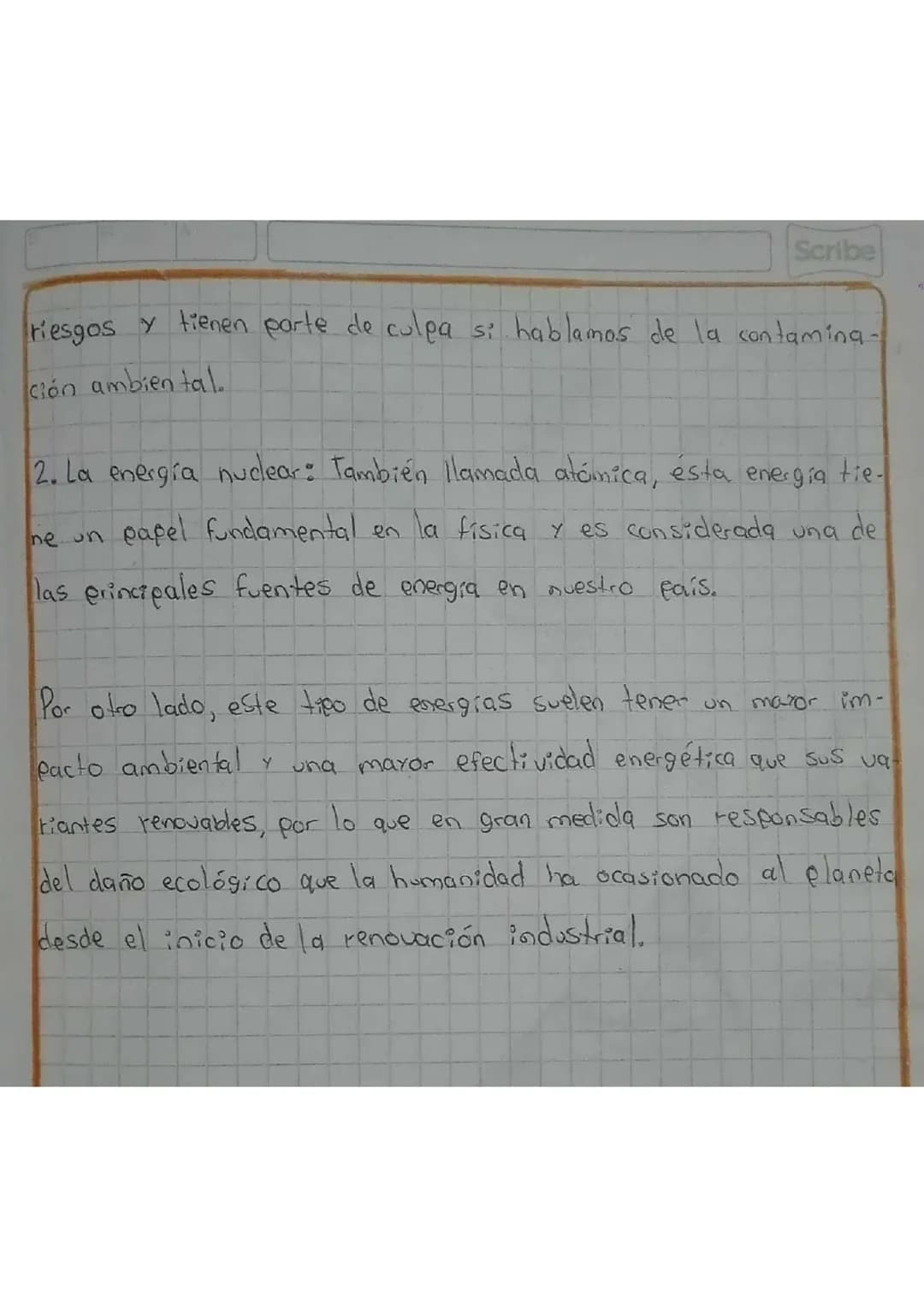 Scribe
15 09 22
FUENTES DE ENERGÍA
ACTIVIDAD #1
1. Clasifico las siguientes fuentes de energía en reno-
vables o no renovables:
- Energía