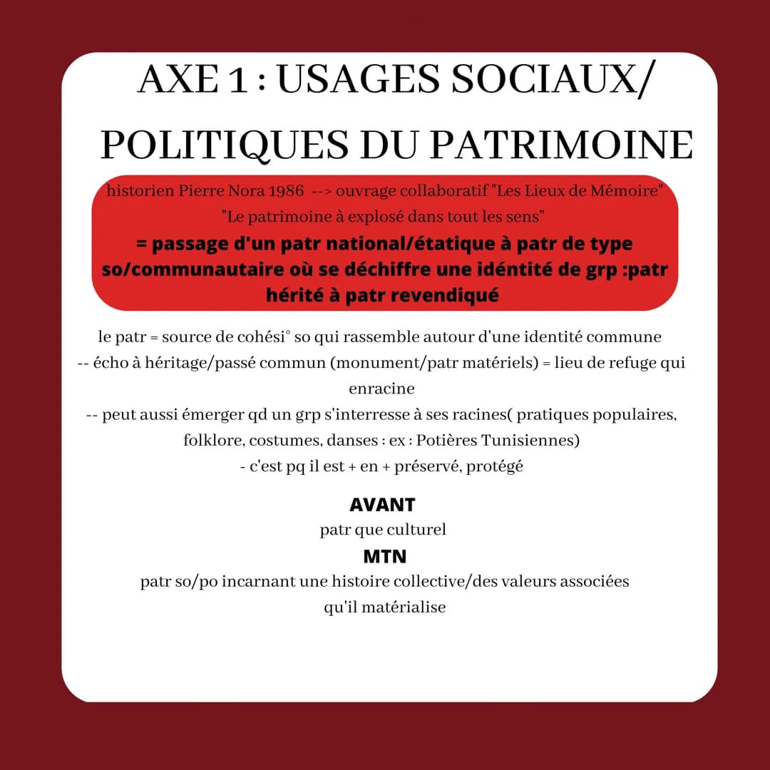 identifier/protéger/valoriser
INTRODUCTION
LE PATRIMOINE
ETYMOLOGIE DU MOT
PATRIMOINE
"patrimonium" = renvoie à
l'héritage paternel
(biens/