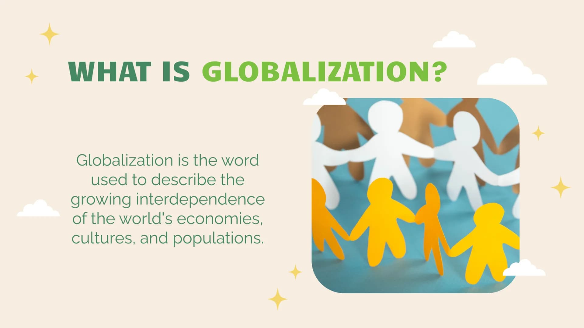 # Globalization
A presentation by Hira # TABLE OF CONTENTS
01
DEFINITION
02
THREE ERAS
03
ECONOMY
04
05
06
CULTURE
POLITIC
WH-Q