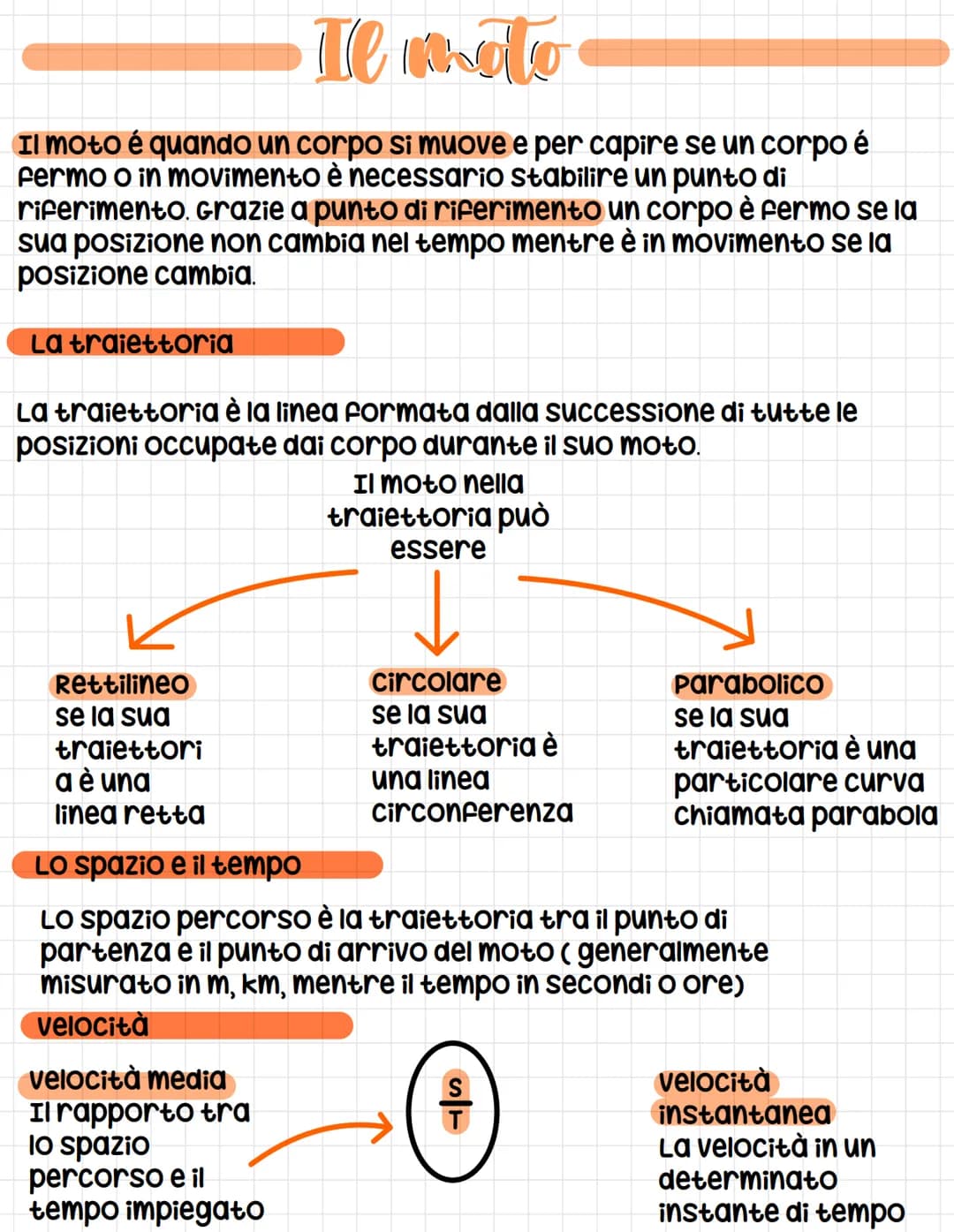 # Il moto
Il moto é quando un corpo si muove e per capire se un corpo é
fermo o in movimento è necessario stabilire un punto di
riferimento