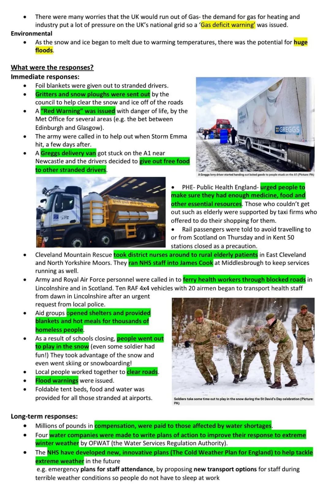 # The Beast from The East- UK Extreme Weather/Storm Case Study
Where did it take place?
* The cold air came from the Arctic and Siberia
a