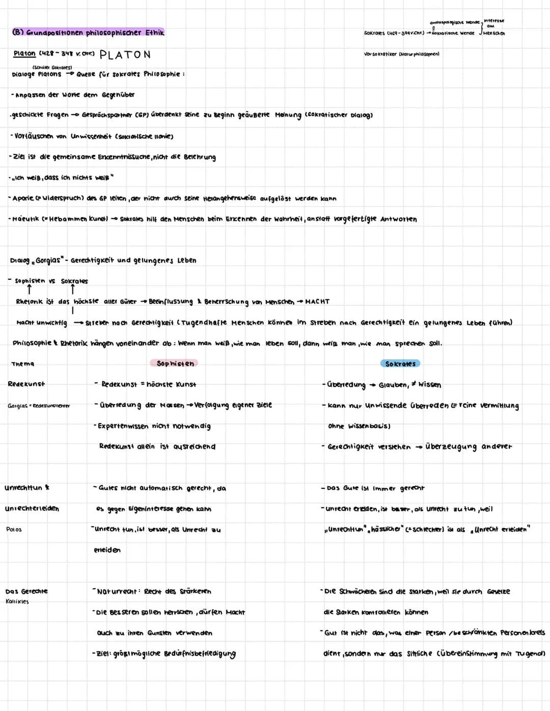 # KLAUSUR 1- ETHIK
(A) Grundlagen der Ethik
- Philosophie ist die wissenschaftsdisziplin, in der versucht wird, die weit und menschliche E