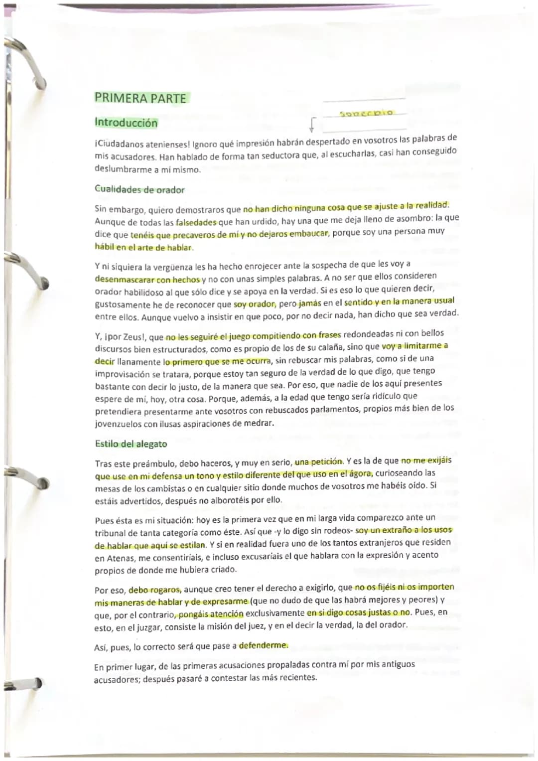 APOLOGIA SOCRATES
1ª PARTE
Introducción
- cualidades del orador
- Estilo del alegato
Primeras acusacioneS
- 10) awado anonimos
- El ori