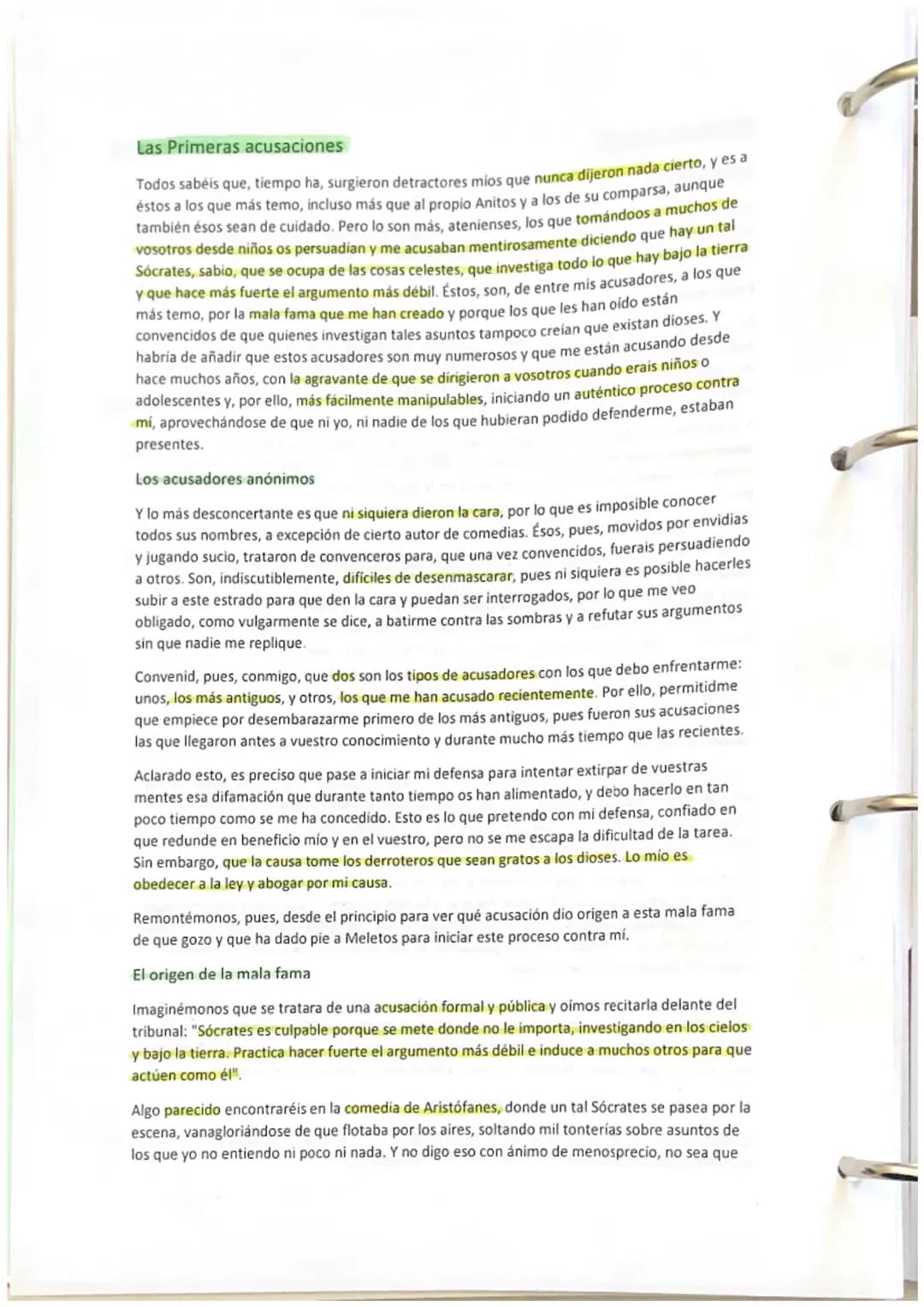 APOLOGIA SOCRATES
1ª PARTE
Introducción
- cualidades del orador
- Estilo del alegato
Primeras acusacioneS
- 10) awado anonimos
- El ori