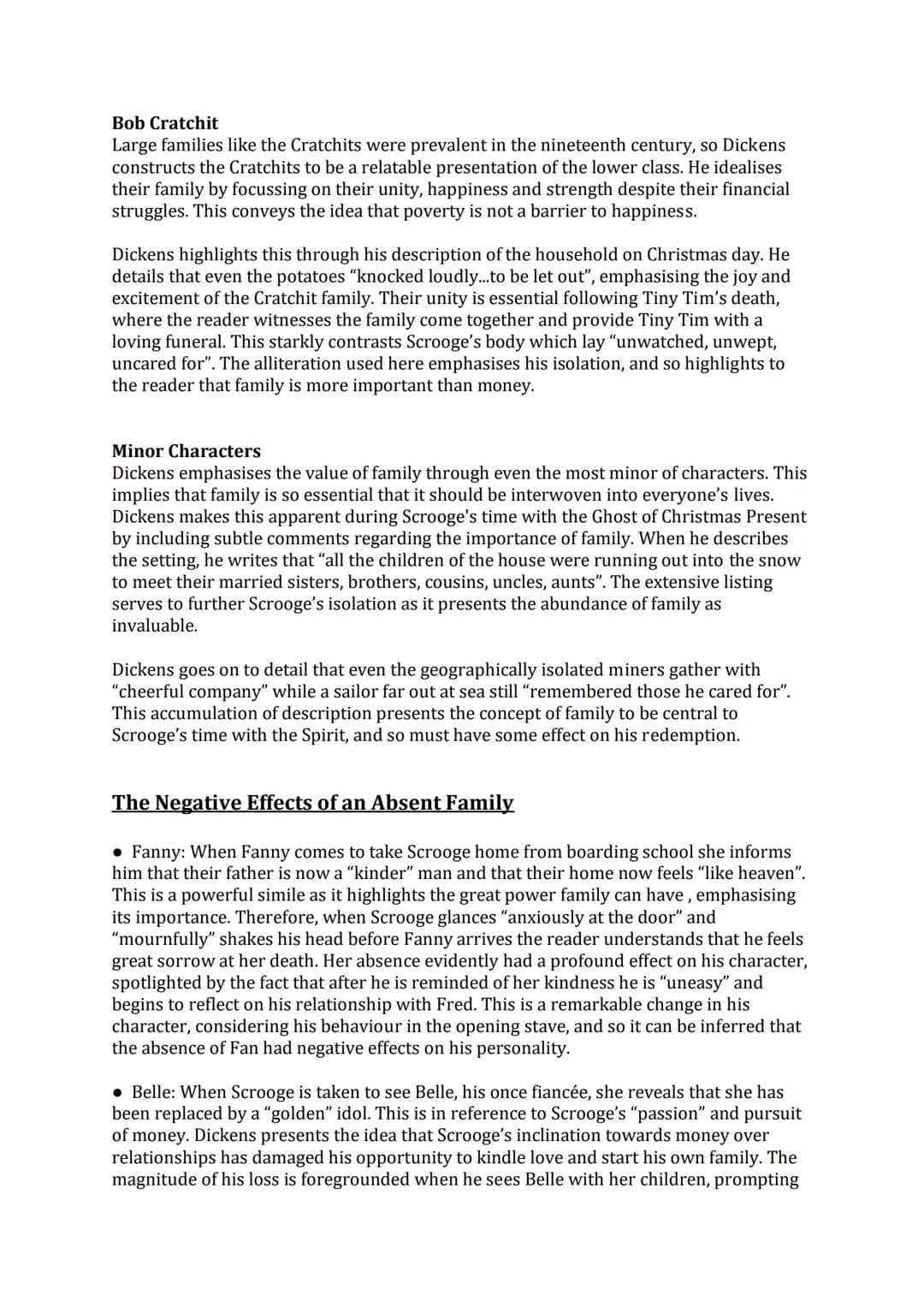 <p>The exploration of 'family' as a theme within the novella closely ties in with Dickens’ greater agenda to popularise an emotional elemen