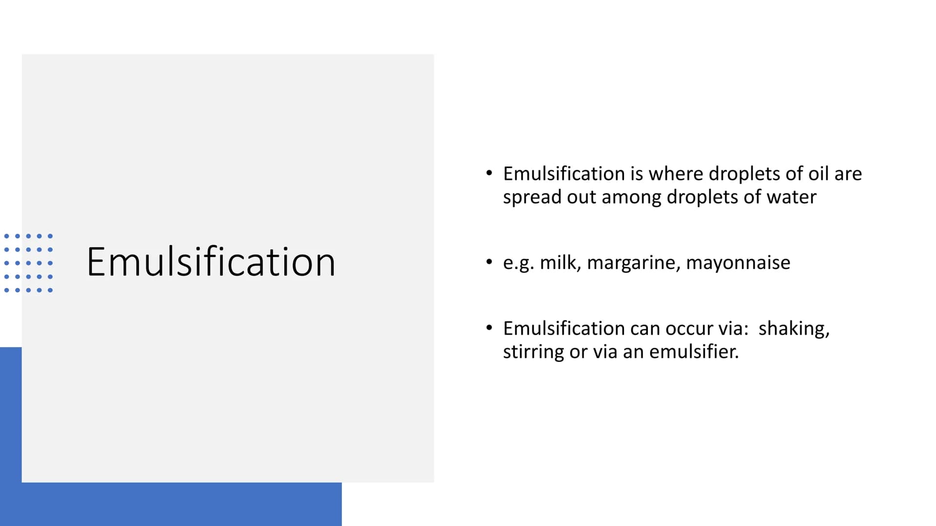 # Changing
Properties of Fats
and Oils - Aeration
- Shortening
- Plasticity
- Emulsification
Changes Aeration
• Aeration = incorporating/tr