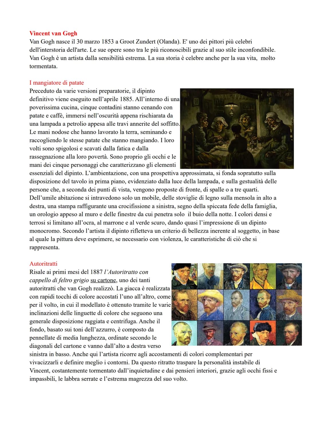 # POST-IMPRESSIONISMO
Dopo l'impressionismo occorreva un processo di ricerca quasi infinito che divenne sempre più
personale. Caratteristic