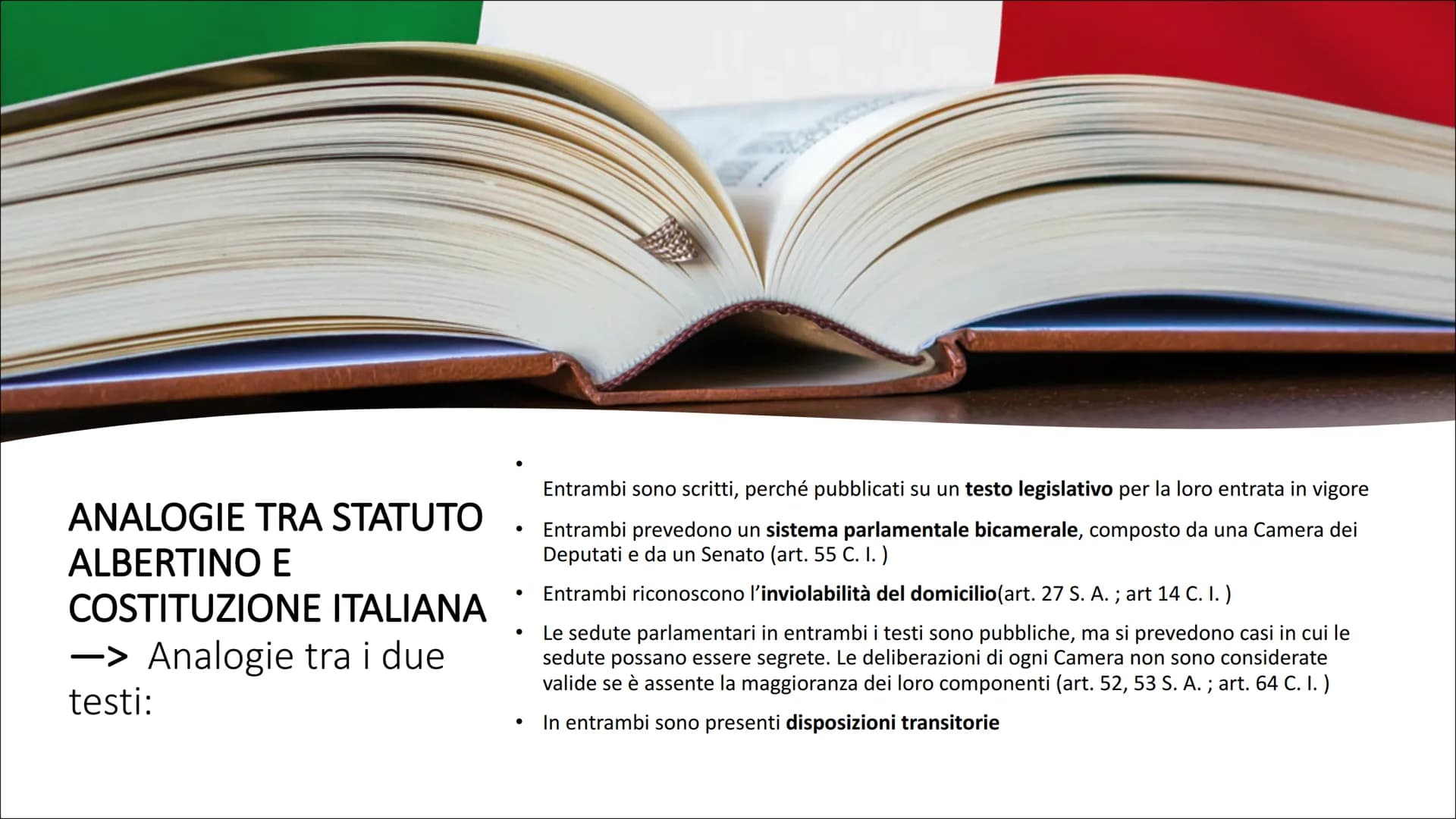 Lo Statuto
albertino e la
Costituzione
Pagano Gabriele 5F
STATUTO
ALBERTINO
LO STATUTO DEL REGNO DI SARDEGNA
+1848+
LA COSTITUZIO
ITALIAN