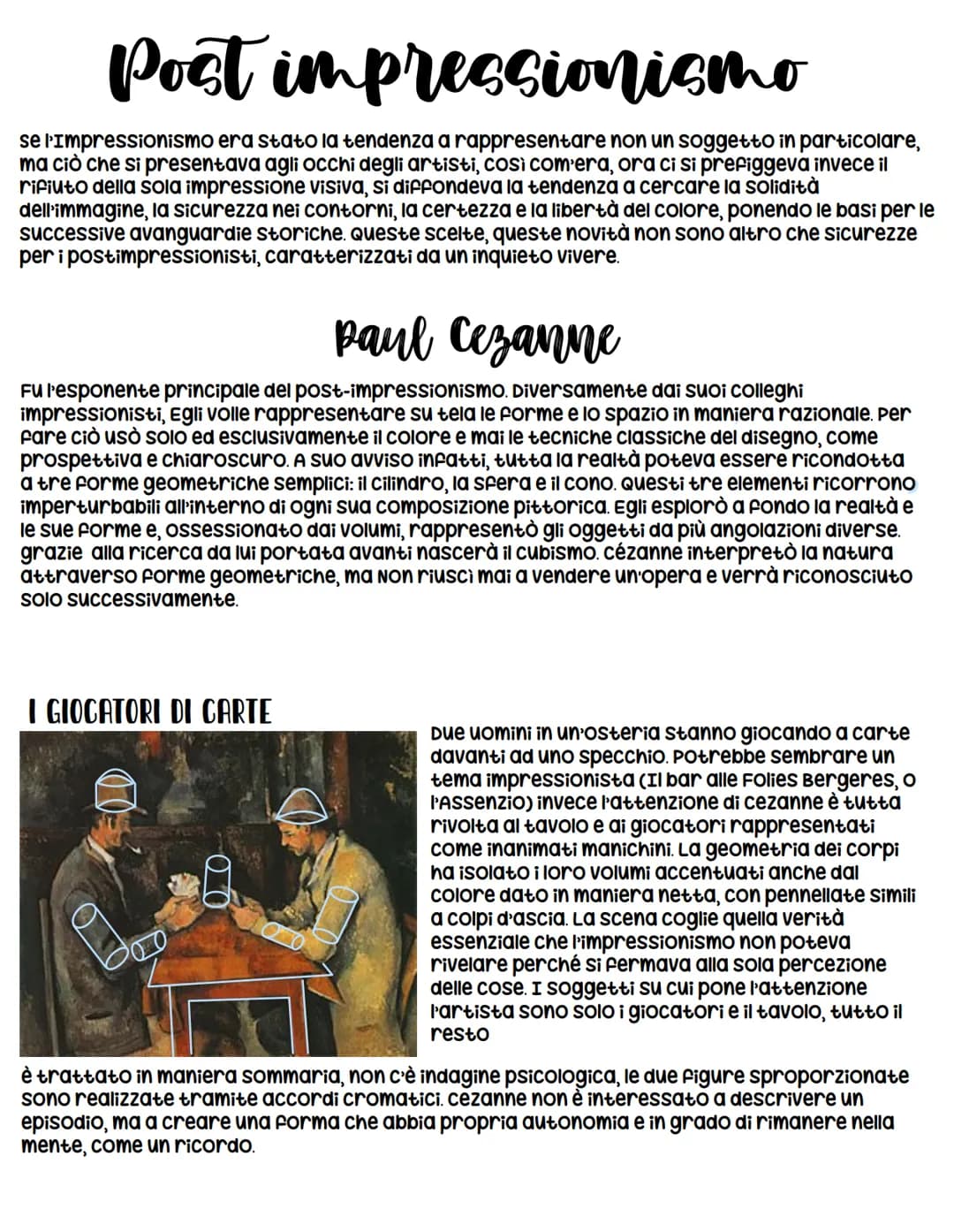 # Post impressionismo
se l'impressionismo era stato la tendenza a rappresentare non un soggetto in particolare,
ma ciò che si presentava ag