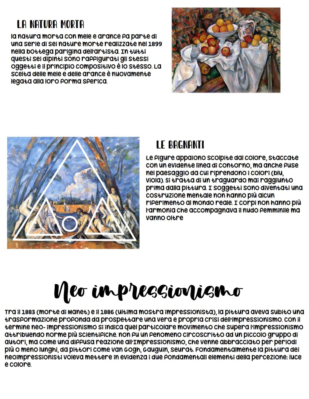 # Post impressionismo
se l'impressionismo era stato la tendenza a rappresentare non un soggetto in particolare,
ma ciò che si presentava ag