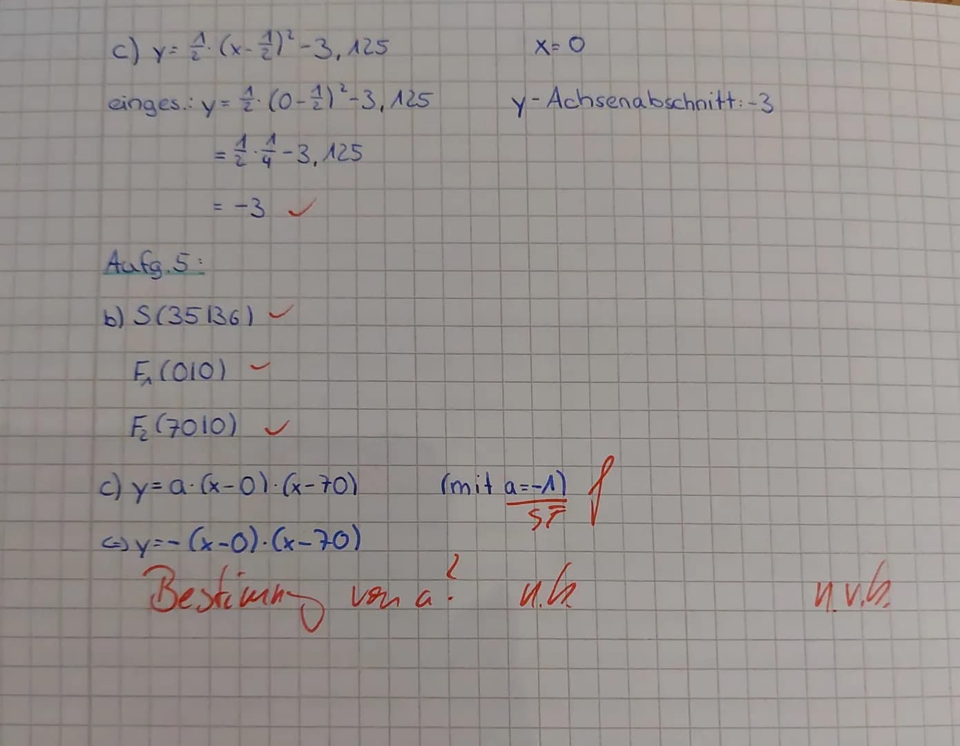 9N
14.10.21
1. Großer Leistungsnachweis in Mathematik
Name:
Aufgabe 1: In der rechten
Abbildung siehst du drei
Parabeln in einem
b)
Koordin
