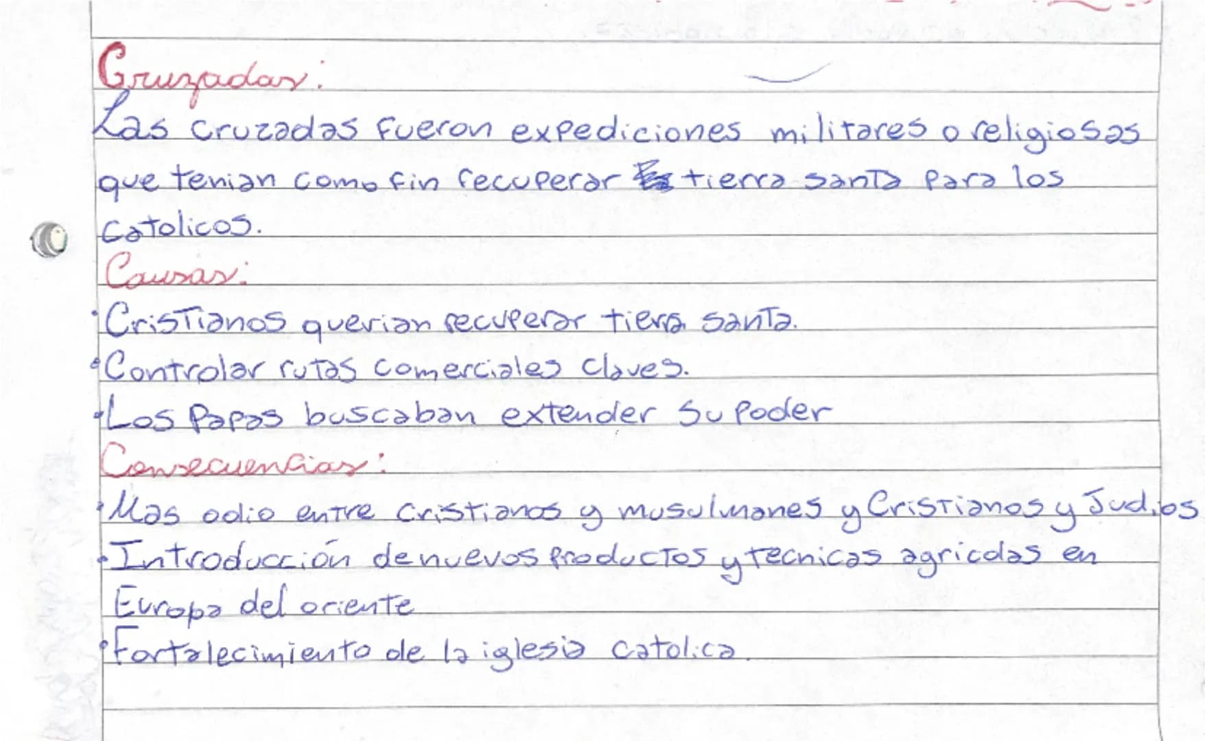 Gruzadas:
Las cruzadas fueron expediciones militares o religiosas
que tenian como fin recuperar Estierra Santa Para los
Catolicos.
Causas: