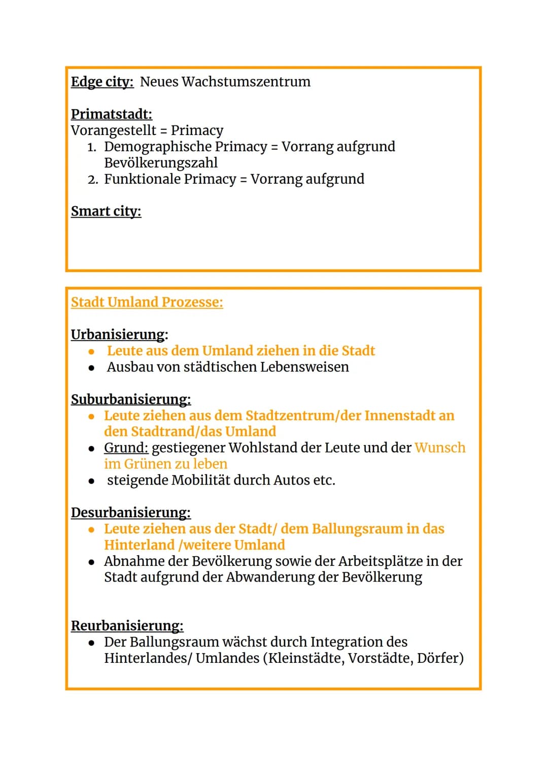 # Stadtentwicklung und Stadtstrukturen
Stadttypen:
Stadt: Stadtrecht ab. 2.000 Einwohner
Landstadt: 2.000-5.000 Einwohner
Kleinstadt: 5.