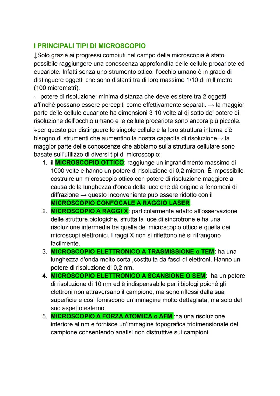 # LA CELLULA
GRADO DI COMPLESSITÀ DELLA MATERIA VIVENTE
↳ 1. ATOMO
2. MOLECOLA
3. BIOMOLECOLA
4. CELLULA (la più piccola parte dell'ess