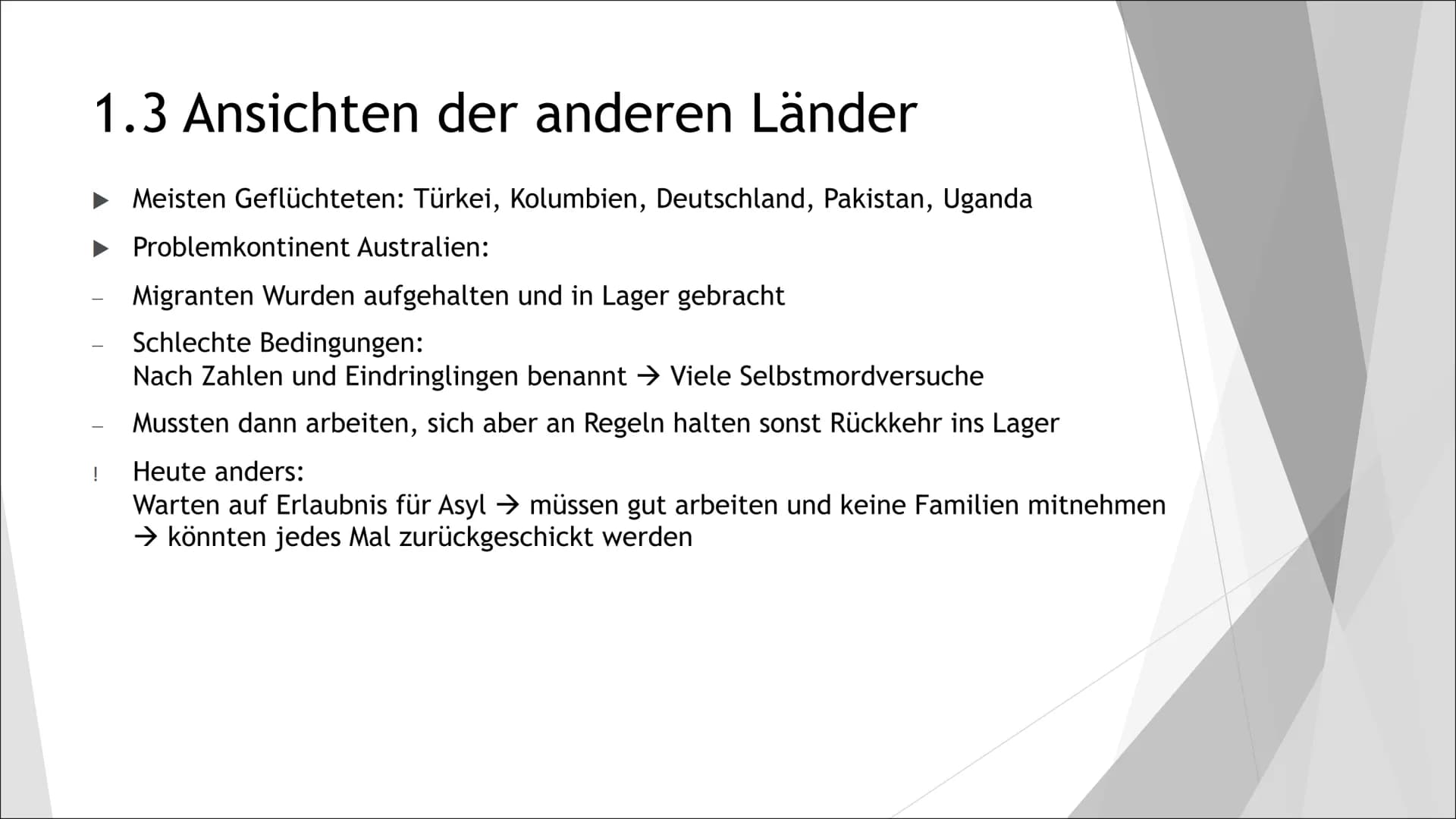 # Migration und
# Integration # Gliederung
1. Was ist Migration
1.1 Die wichtigsten Formen
1.2 Organisation Frontex
1.3 Ansichten anderer L