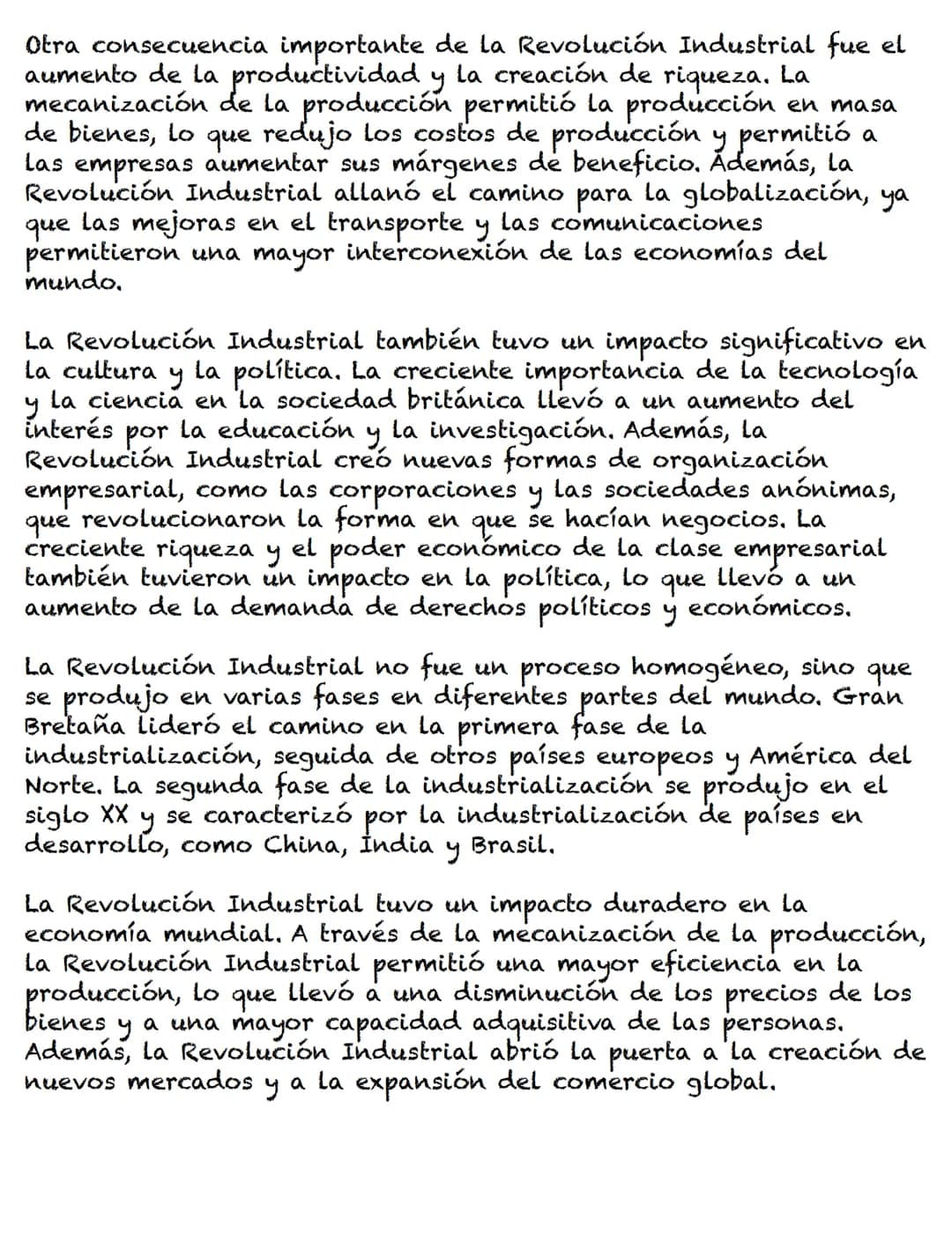 # LA REVOLUCION INDUSTRIAL
La Revolución Industrial fue un período de intensos cambios que
transformó la economía, la sociedad y la tecnolo