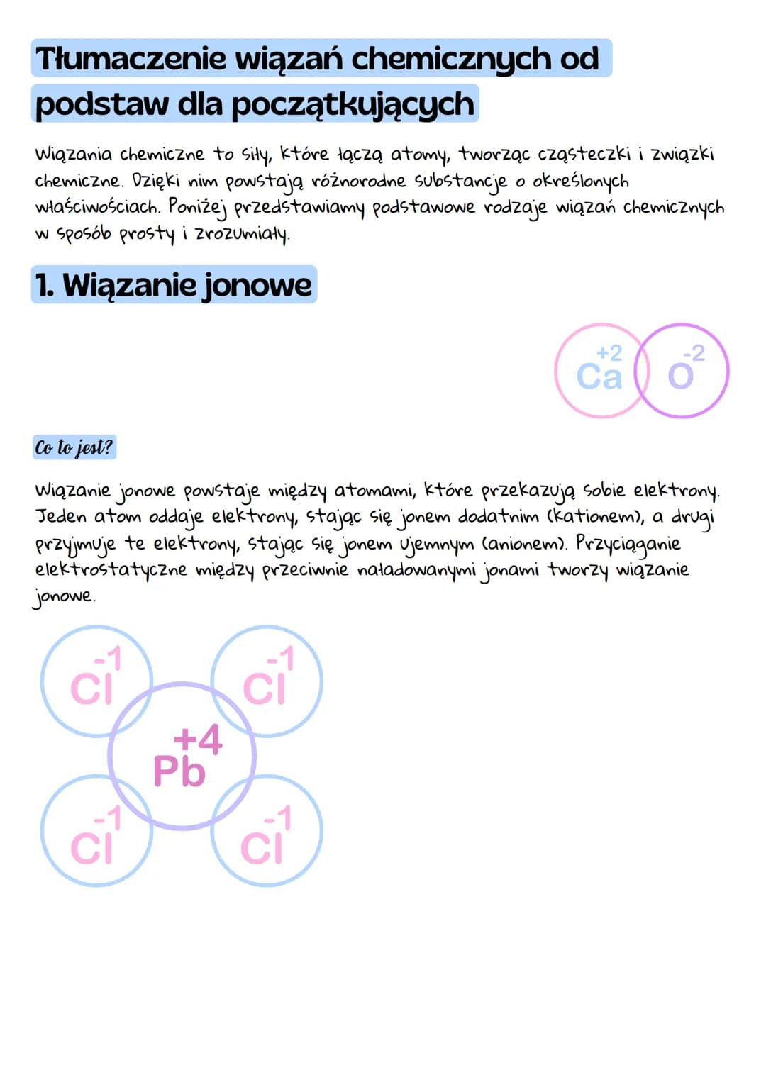 # Tłumaczenie wiązań chemicznych od
podstaw dla początkujących
Wiązania chemiczne to siły, które łączą atomy, tworząc cząsteczki i związki
