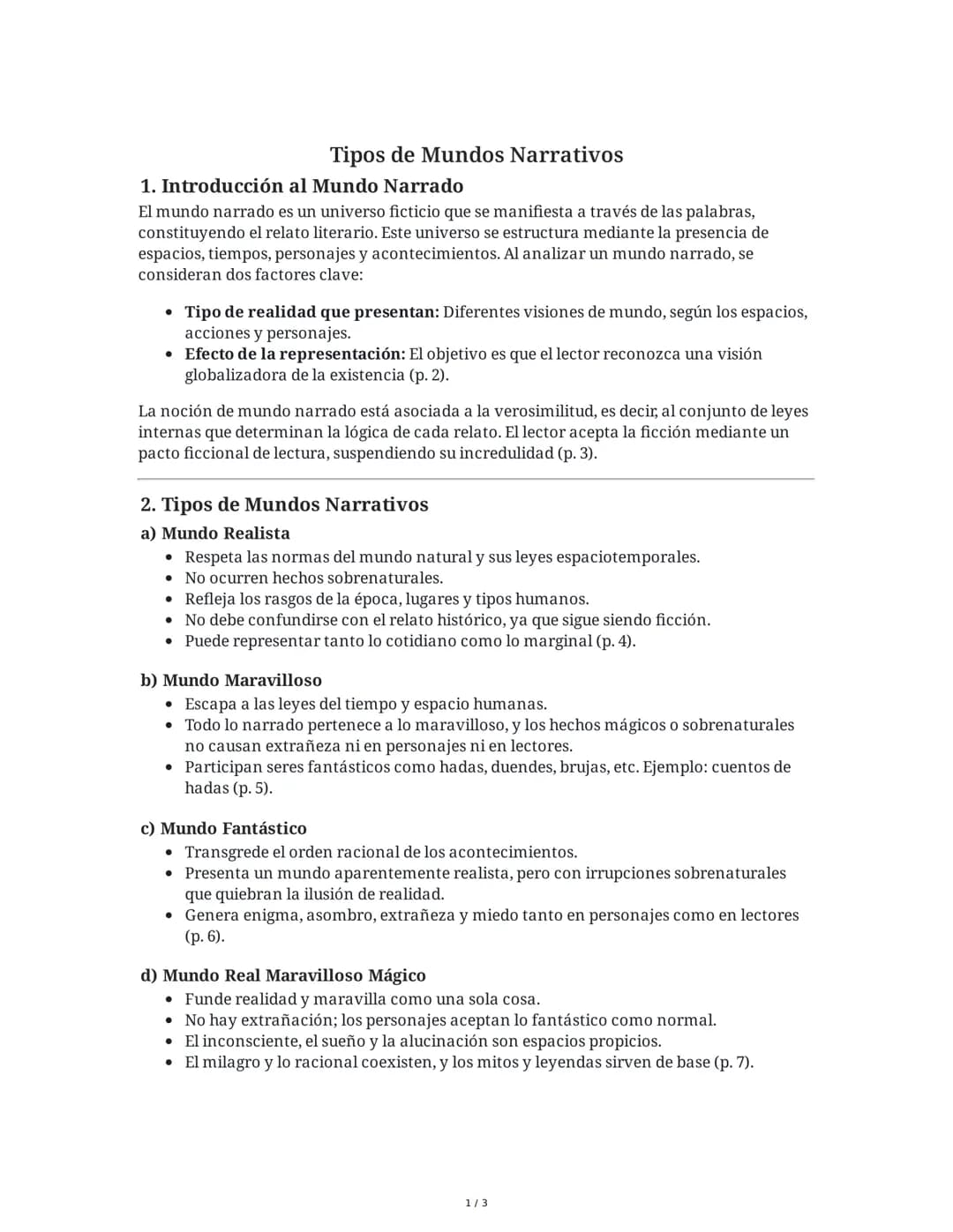 Tipos de Mundos Narrativos
1. Introducción al Mundo Narrado
El mundo narrado es un universo ficticio que se manifiesta a través de las palab