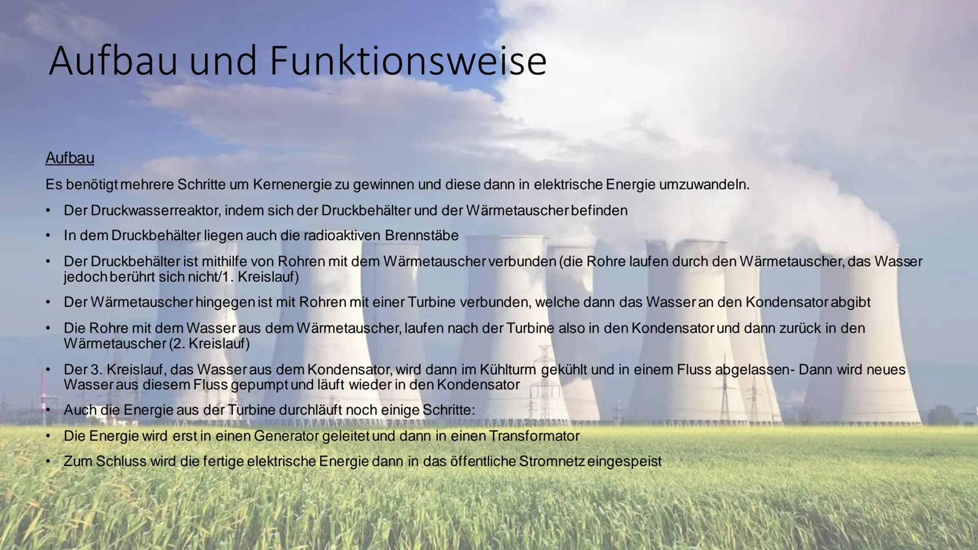Atomenergie
Von Mia und Veronika Inhaltsverzeichnis
-Allgemein
-Was ist Kernenergie?
-Geschichte der Kernenergie
-Aufbau und Funktionsweis