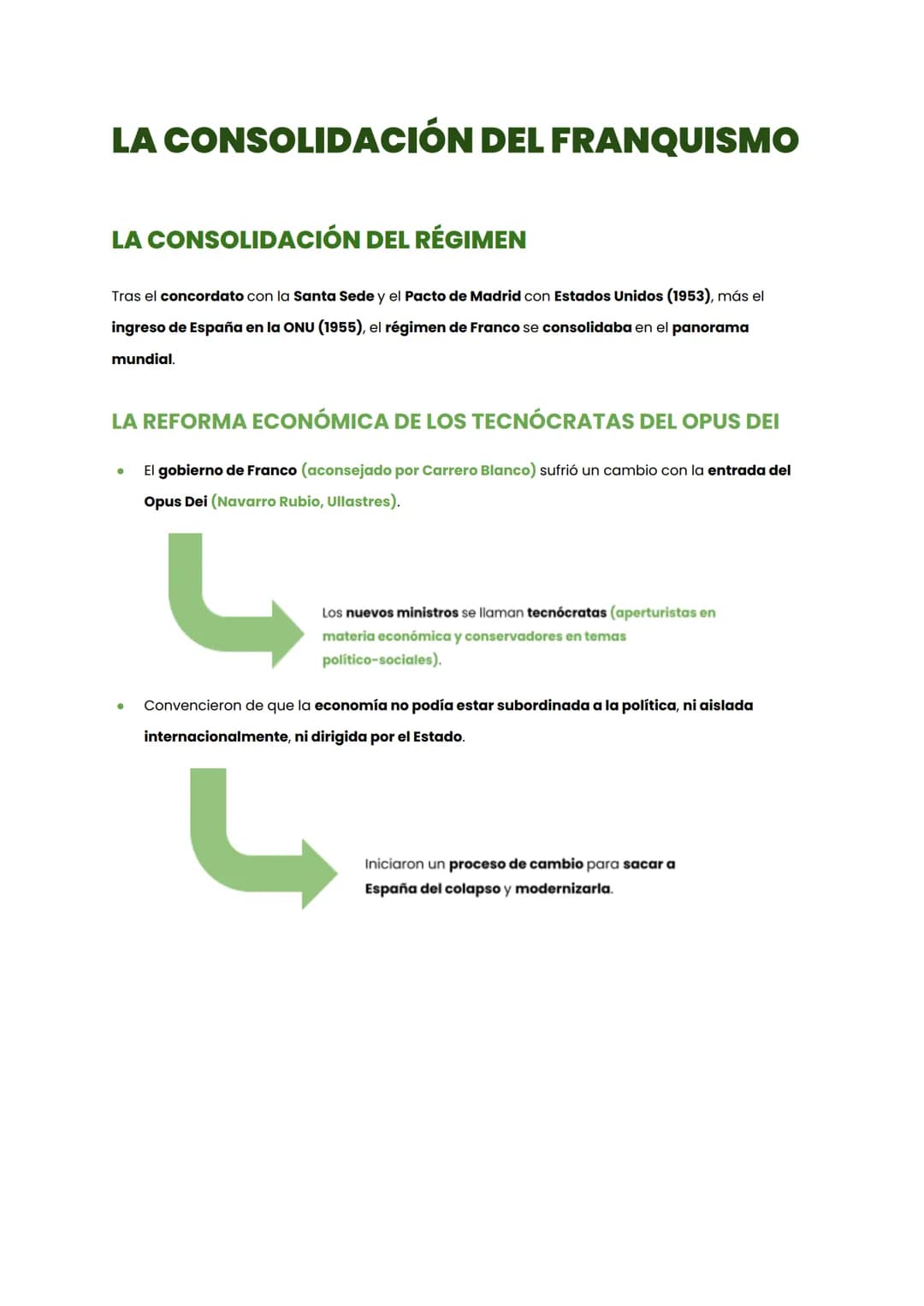 # LA CONSOLIDACIÓN DEL FRANQUISMO
## LA CONSOLIDACIÓN DEL RÉGIMEN
Tras el concordato con la Santa Sede y el Pacto de Madrid con Estados Un