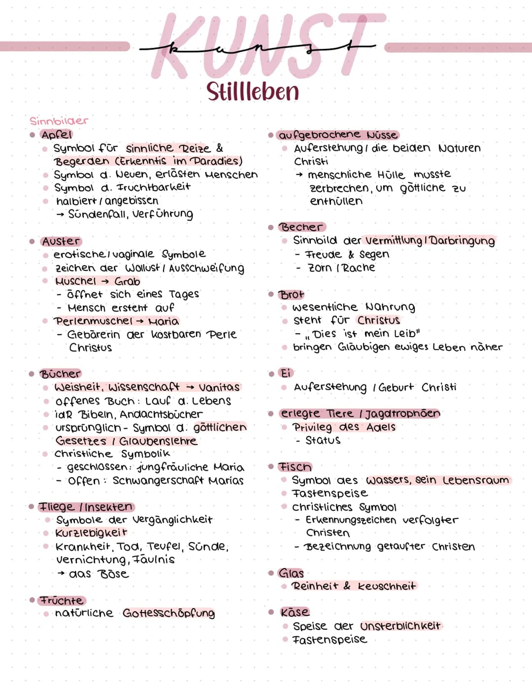 # KUNST
Stillleben
Welche Funktionen hat Kunst?
* aesthetische Funktion
religiós / symbolisch
* politisch / militārisch
re