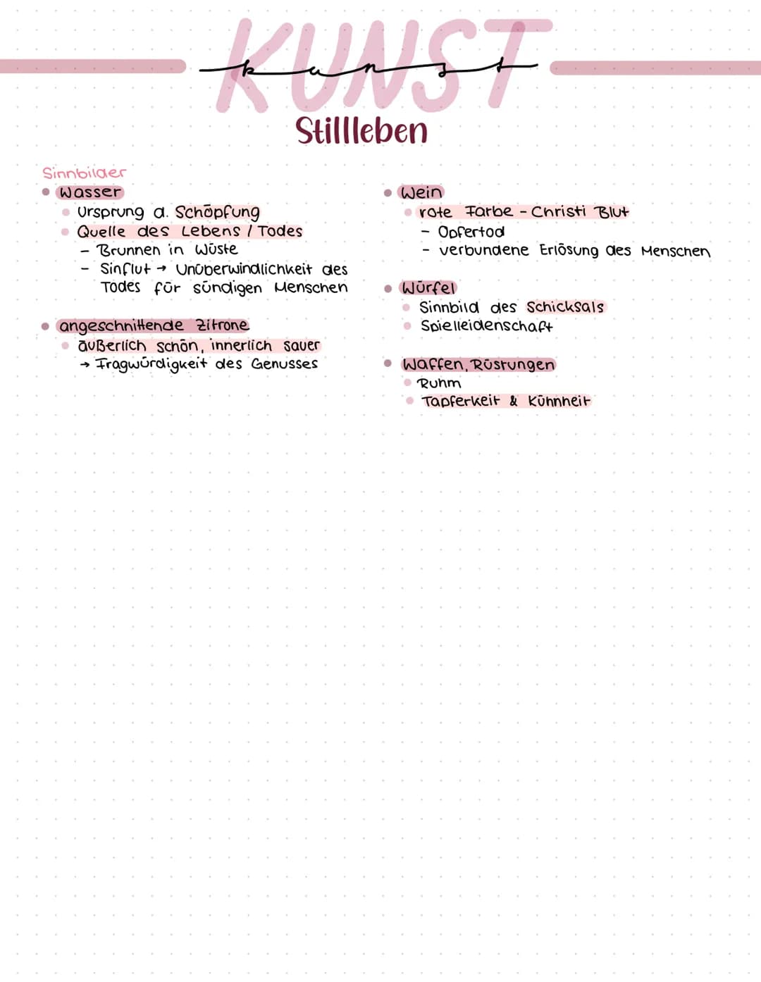 # KUNST
Stillleben
Welche Funktionen hat Kunst?
* aesthetische Funktion
religiós / symbolisch
* politisch / militārisch
re