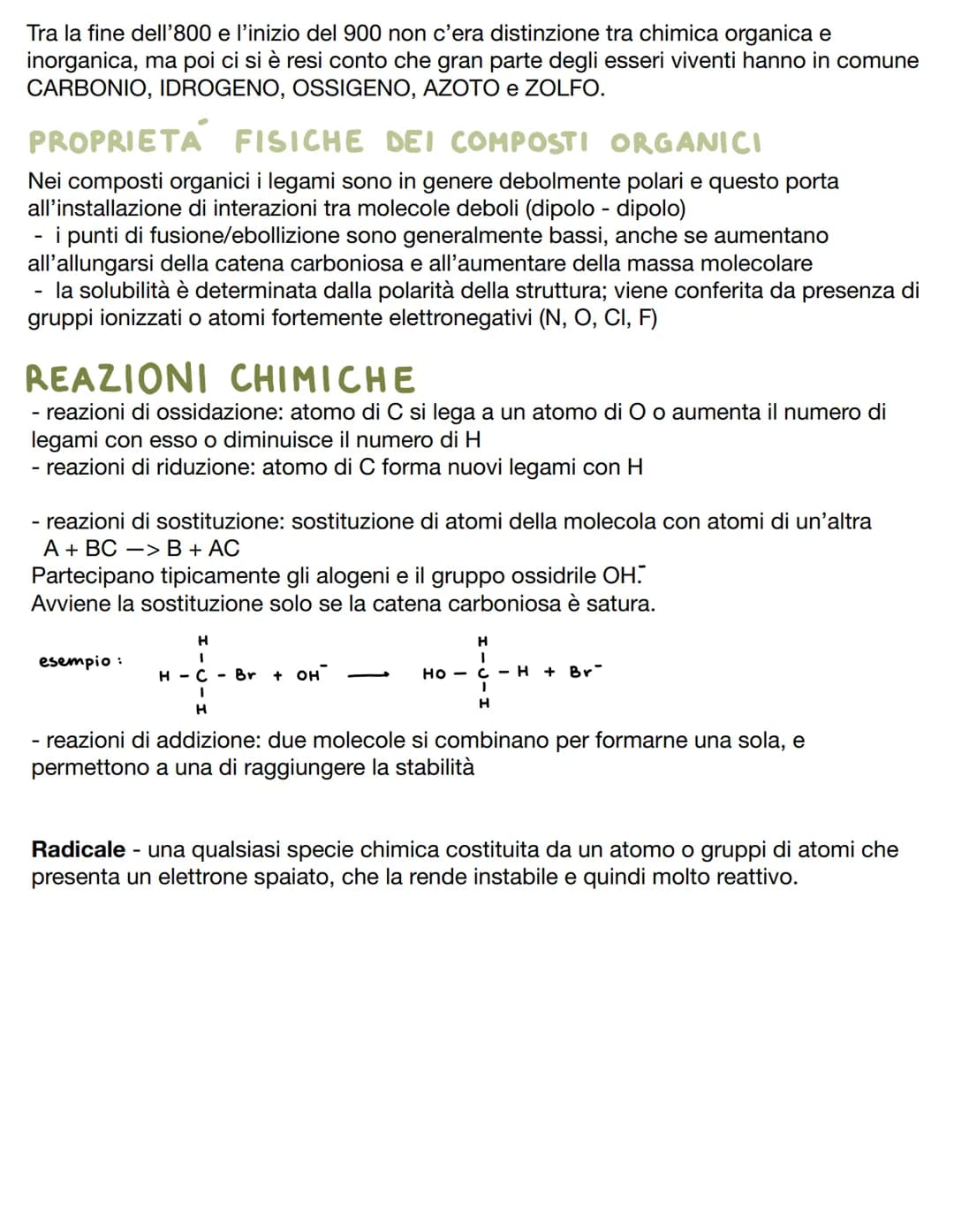 # CHIMICA ORGANICA
Si occupa di indagare la composizione e l'organizzazione della materia vivente.
Tutti i componenti contenenti carbonio s