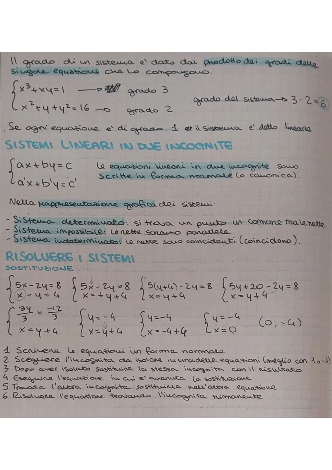 # Sistemi di Equazioni
EQUAZIONI LINEARI A 2 INCOGNITE
ax+by=c
7x+34= c
E' un equazione lineare di I grado, ma ha 2 incognite (xey)
Per