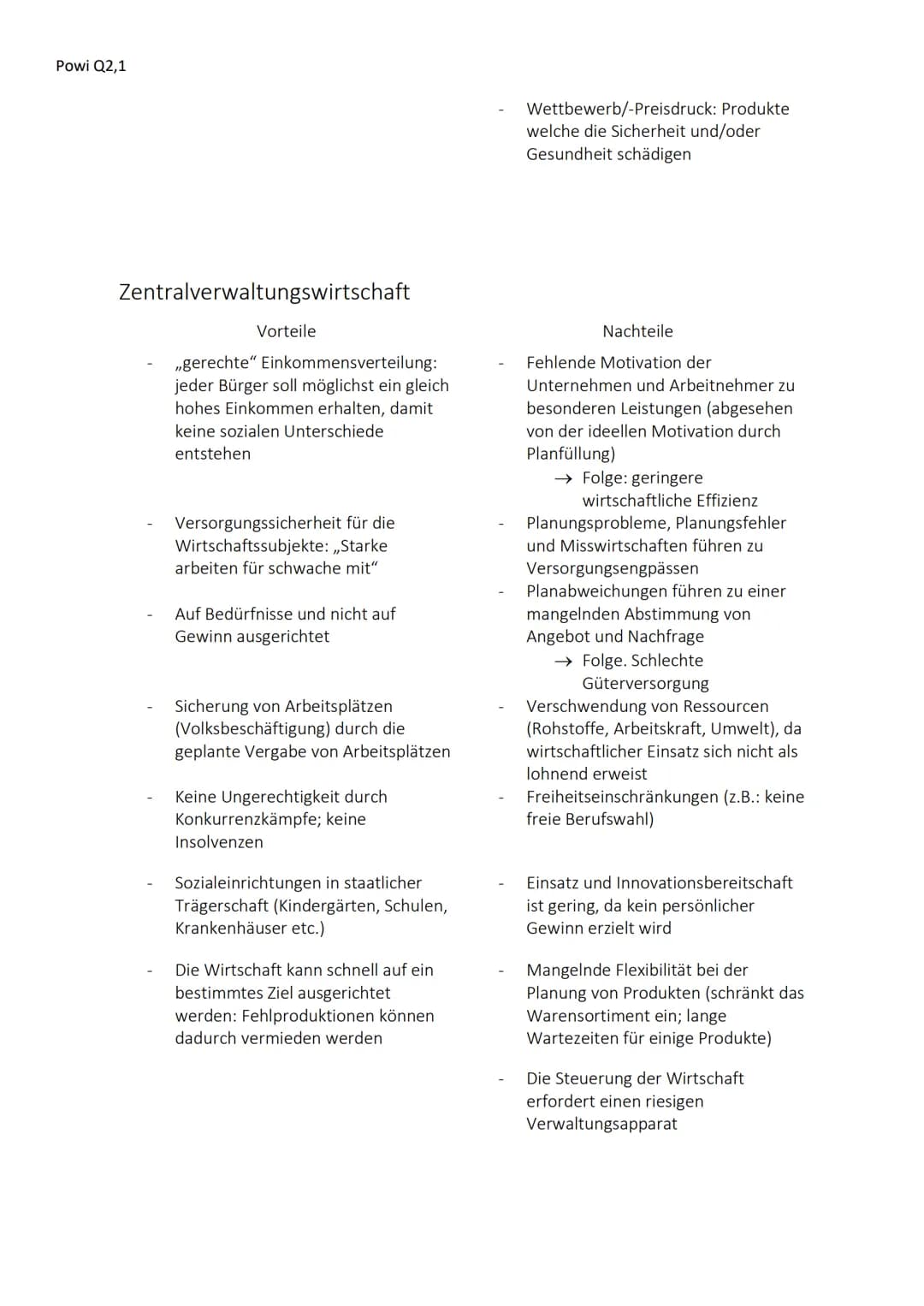 Powi Q2,1
Wirtschaftsordnungen
- Umfasst alle (Rechts-)Normen und Institutionen, die das wirtschaftliche Geschehen in einer
Volkswirtschaf