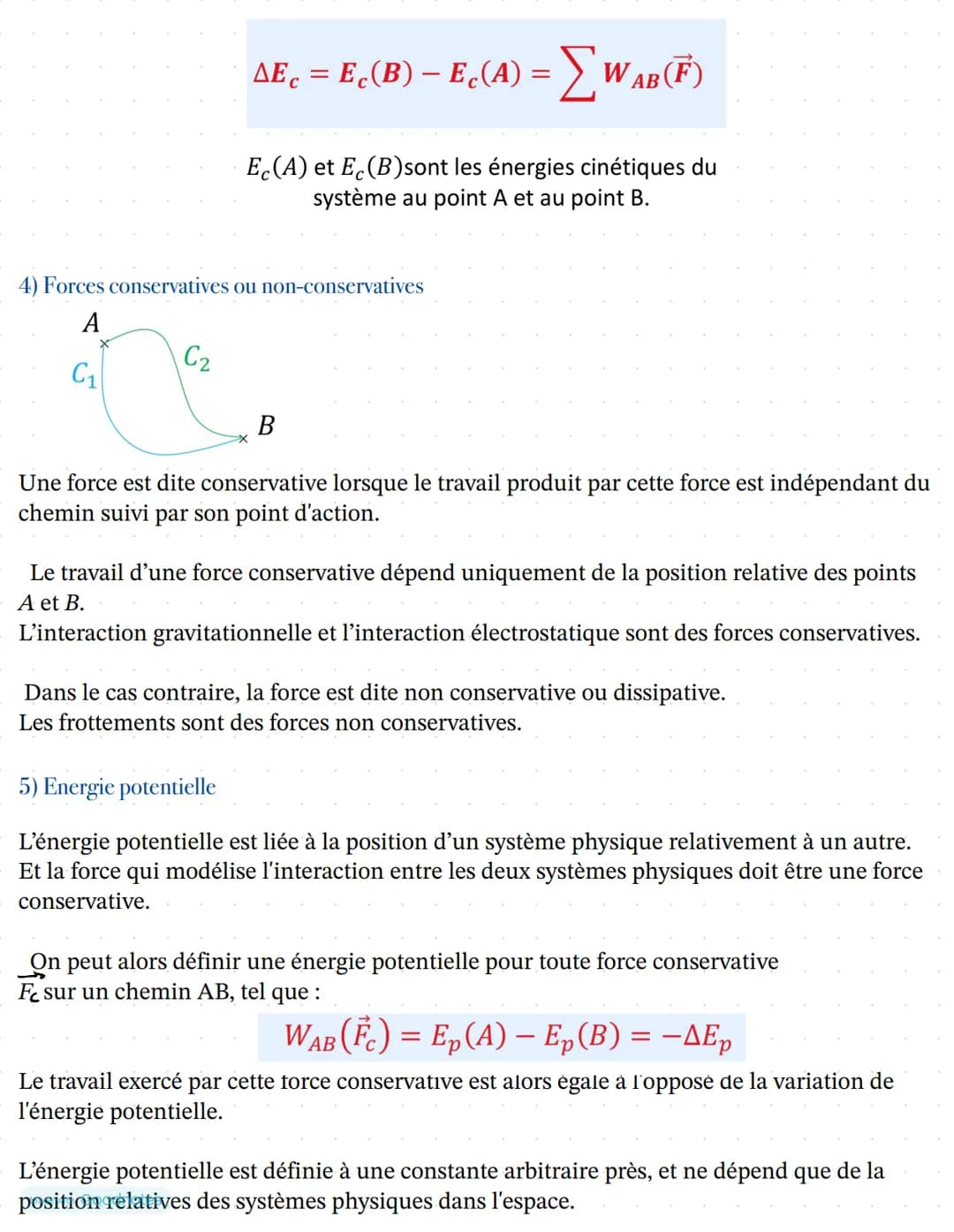# Chapitre 10
Aspects énergétiques des phénomènes
mécaniques
1) Energie cinétique
C'est l'énergie que possède un corps du fait de son mouv