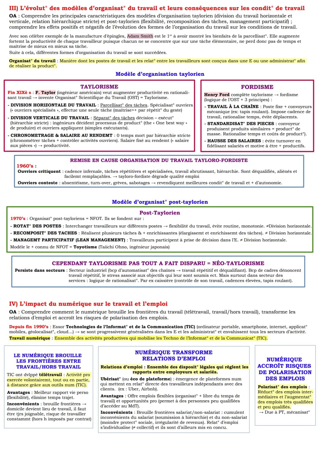 # Chapitre 5: Quelles mutations du travail et de l'emploi ?
I) Comment définir et distinguer travail, activité, emploi et chômage ?
OA: Sa