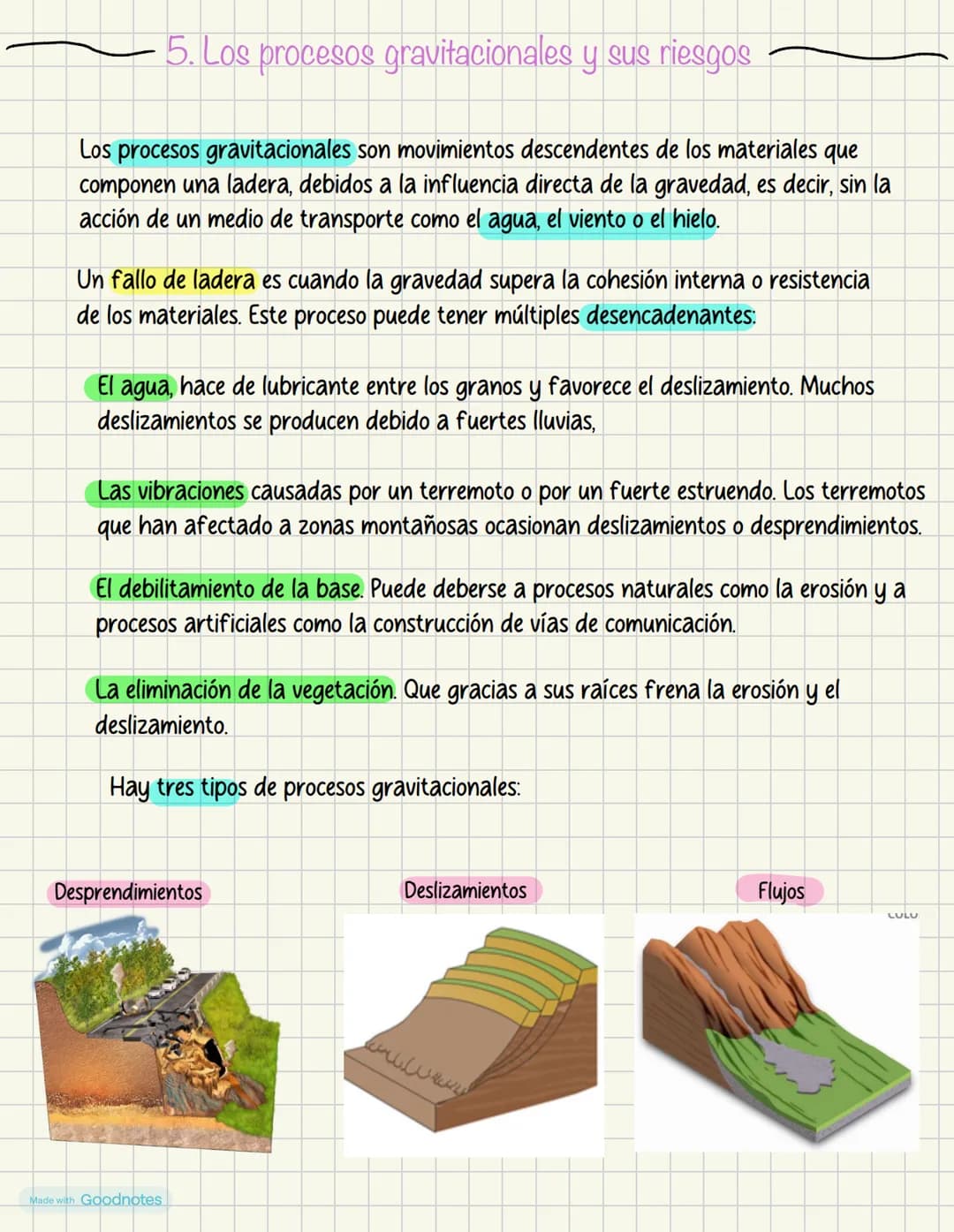 # Procesos geológicos externos
2.LA METEORIZACIÓN
La meteorización es la alteración o descomposición que experimentan las rocas cerca de
l