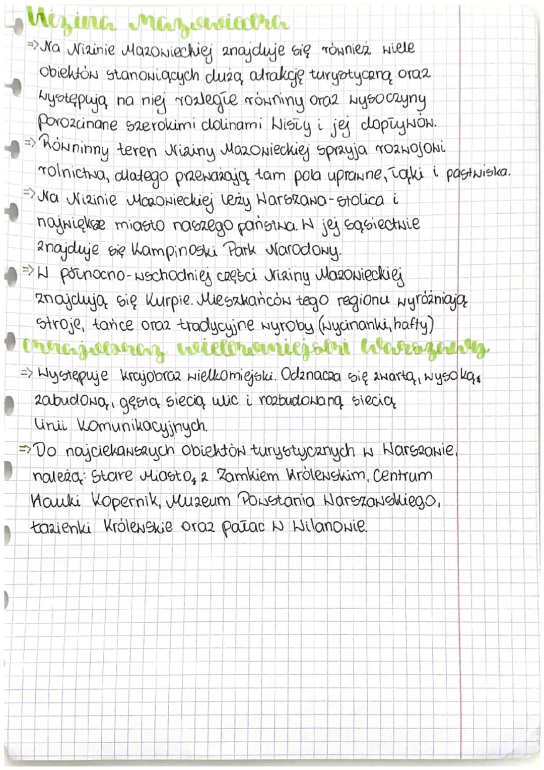 # Geografia
clementy errajobrazu:
⇒ukształtowanie powierzchni (np. równiny, góry)
shały budujące podłoże (np. granit, piasek)
=>wody pow