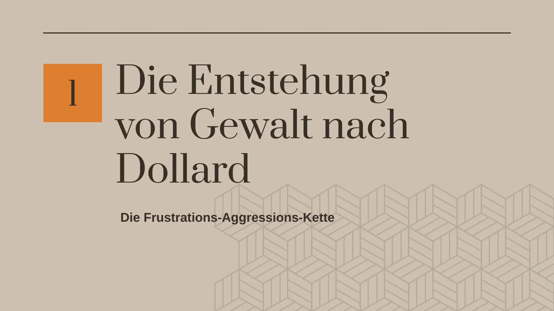 Wie entsteht
Gewalt?
Nach Dollard und Heitmeyer
Lindsay-Nadine Atelefack
Pädagogik LK Wolf Q2 Inhaltsverzeichnis
01 Dollard
Die Frustrati