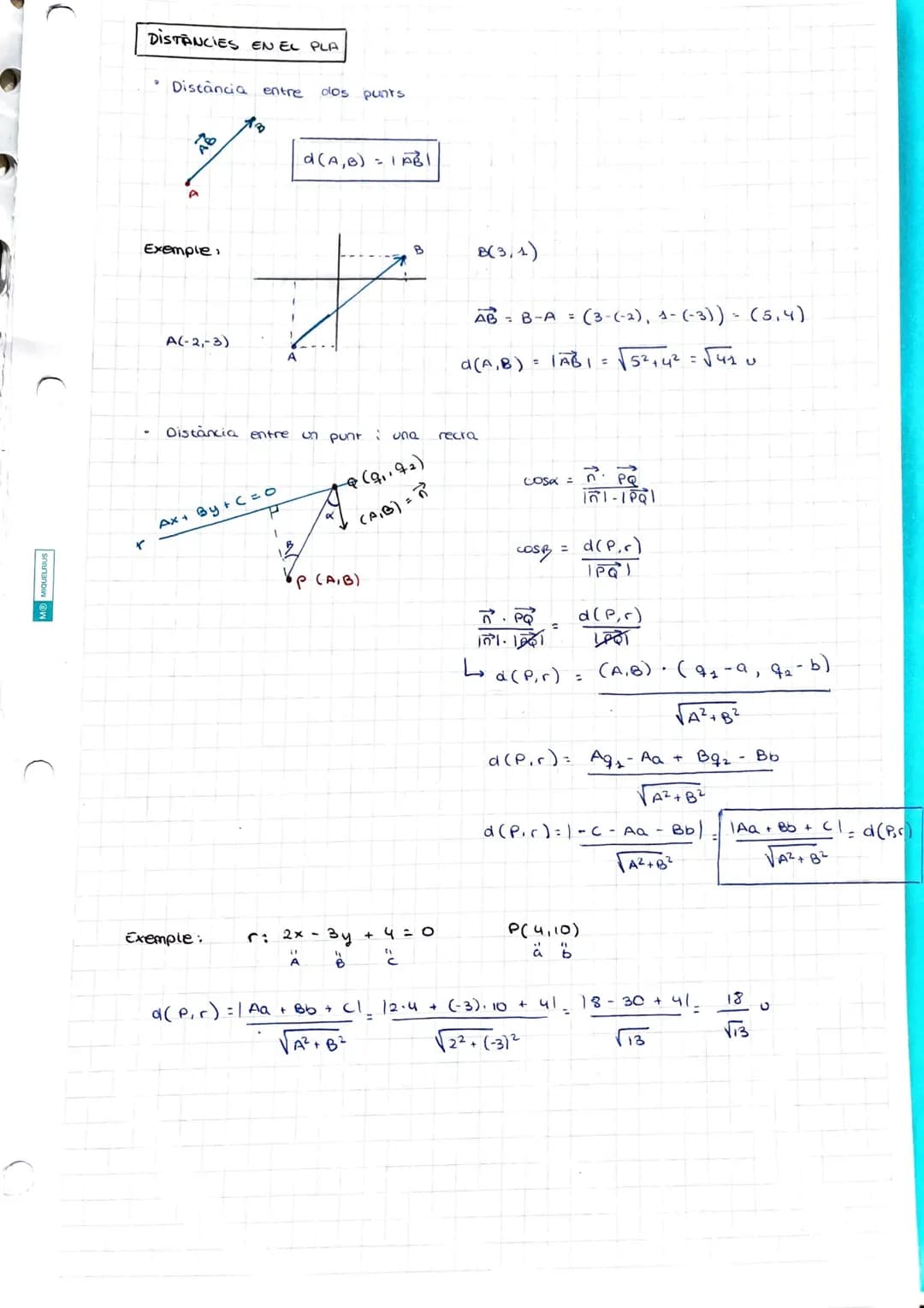 # 6 - VECTORS i GEOMETRIA
ANALÍTICA
VECTORS
Segment orientat al pla que va d'un punt A a un punt B:
AB
Mòdul: longitud
Direcció: horit