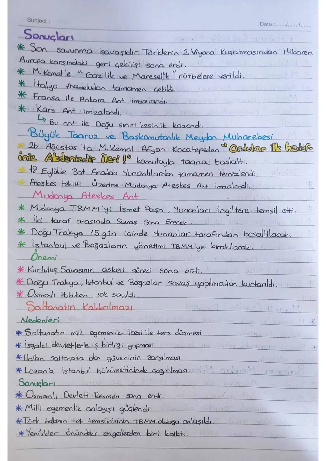 KURTULUŞ SAVAŞI
Doğu Cephesi
* TBMM x Ermenistan
*TBMM cephede Ermenilere karşı Osmanlıdan kalan düzenli ordularla müca-
dele etti. (15. Ko