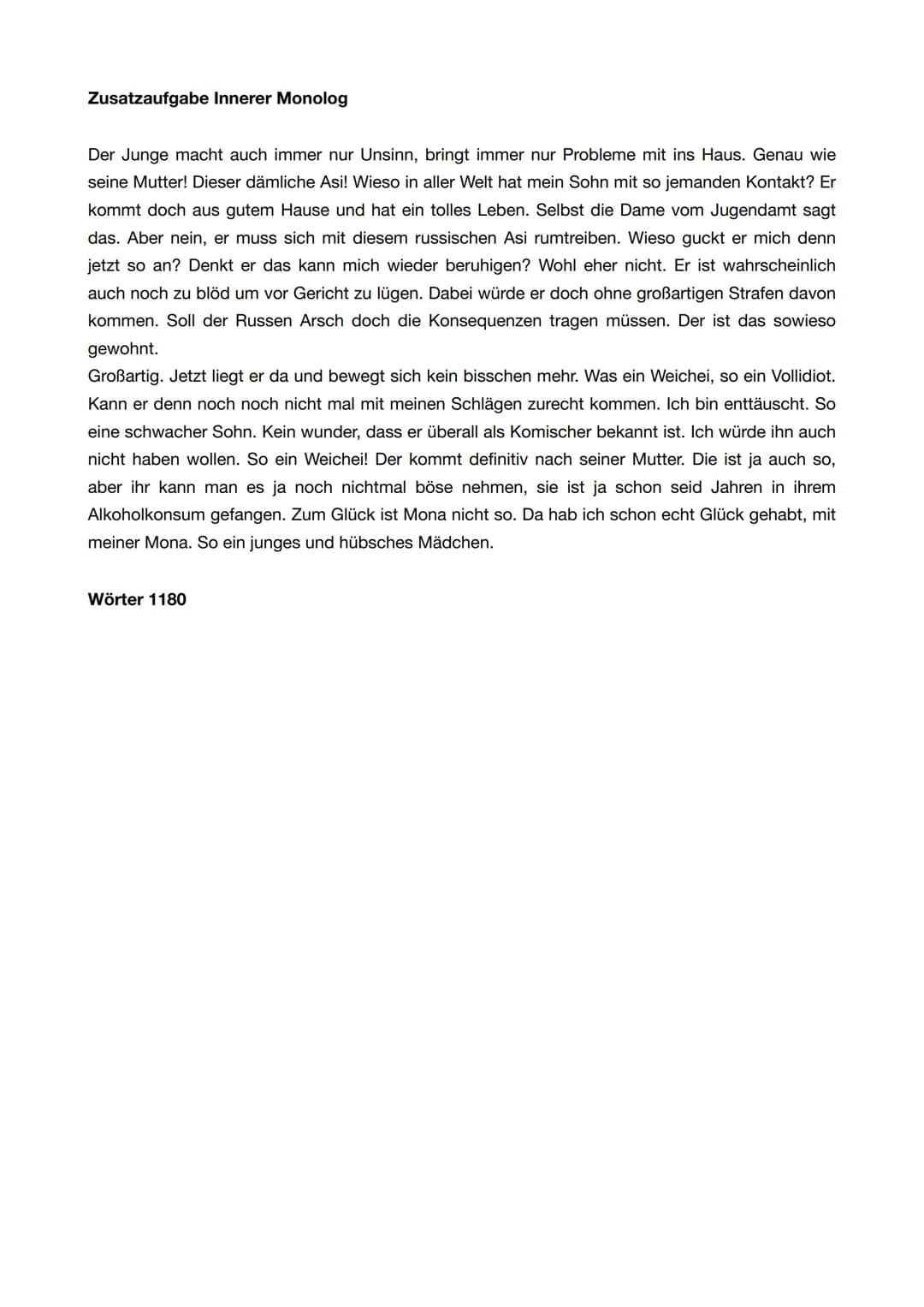 # Langzeitaufgabe Charakterisierung von Maiks Vater
Von Josefine Salzmann
Im folgenden Text möchte ich den Charakter Herr Klingenberg aus d