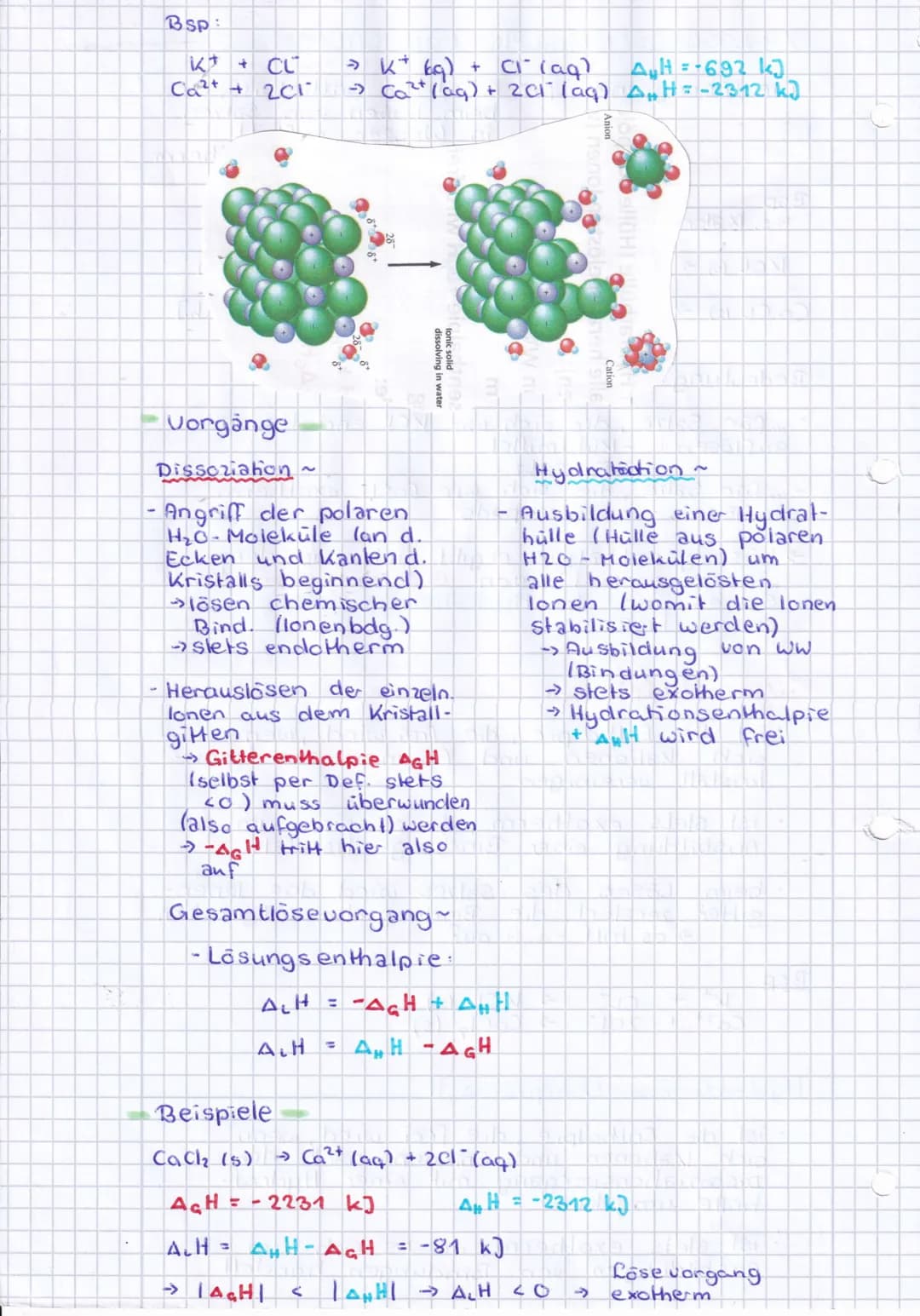 2.8 LOSUNG SENTHALPIE VON SALZEN
Die Lösungsenthalpie... ist die Enthalpie, die
beim Lösen von Salzen
in Wasser auftritt
...
Lösen kann