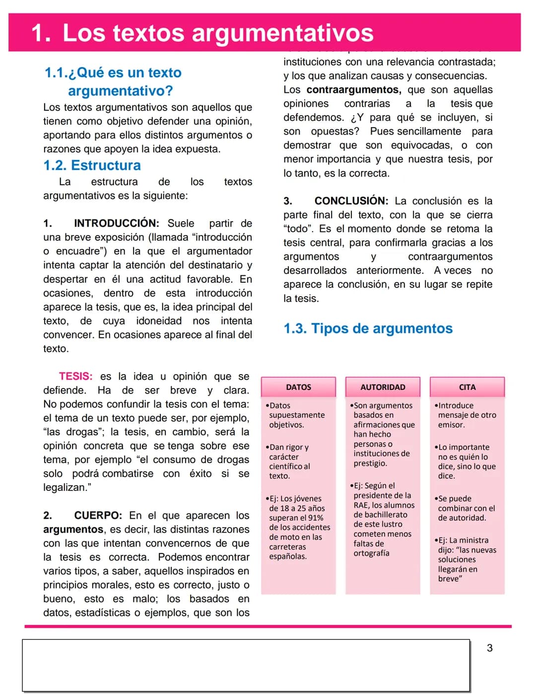 יויוין
# EL TEXTO
## ARGUMENTATIVO
Los artículos de opinión
4º ESO, 1º BACH Y 2º
BACH
2022-2023 # Contenidos
1. LOS TEXTOS
ARGUMENTATIVOS