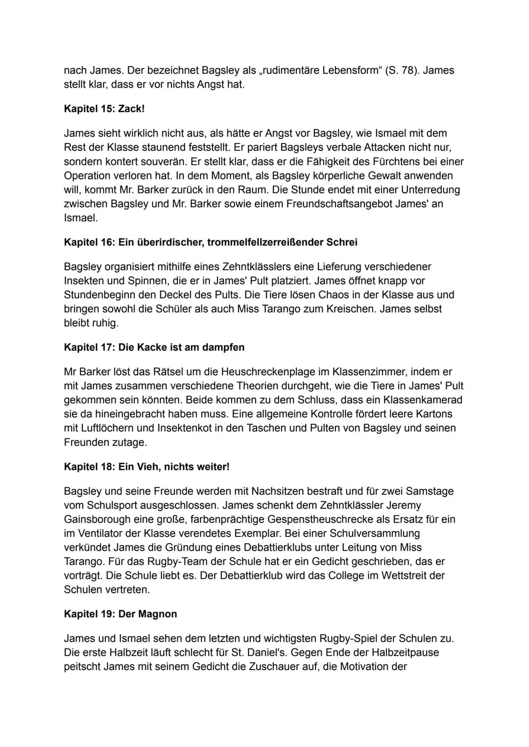 # Nennt mich nicht Ismael
Inhaltsangabe/Zusammenfassung
2006 erschien der Jugendroman „Don't Call Me Ishmael!" des australischen Autors
Mi