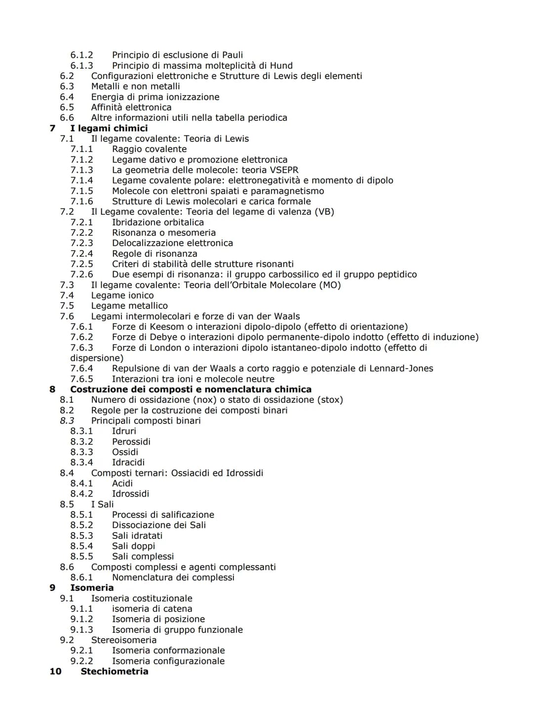 1
Sommario
1.1
1.2
1.3
1.4
1.4.1
1.4.2
1.4.3
1.4.4
Teoria atomica e leggi quantitative
La struttura della materia: atomi ed elementi
Simbolo
