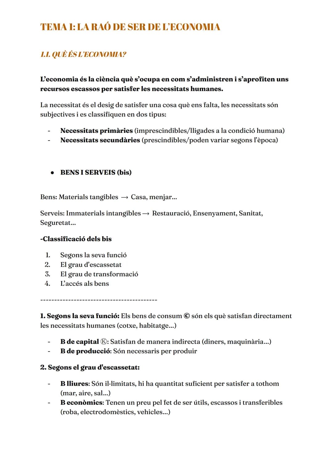 # TEMA 1: LA RAÓ DE SER DE L'ECONOMIA
## 1.1. QUÈ ÉS L'ECONOMIA?
L'economia és la ciència què s'ocupa en com s'administren i s'aprofiten u