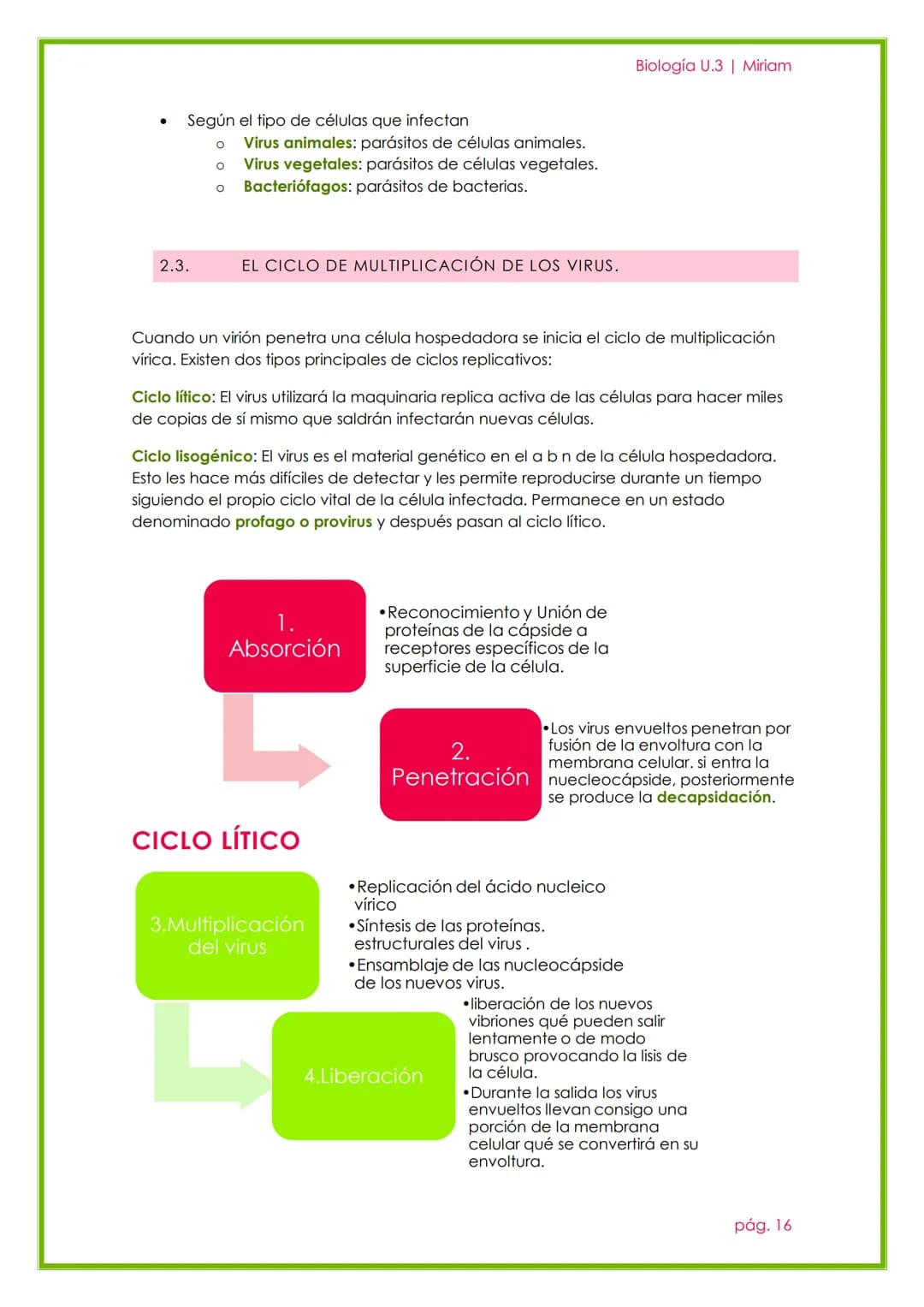 Biología U.3 | Miriam
MICROORGANISMOS,
FORMAS ACELULARES Y
SALUD.
UNIDAD 2
pág. 13 # 1. LA MICROBIOLOGÍA
Biología U.3 | Miriam
La micro