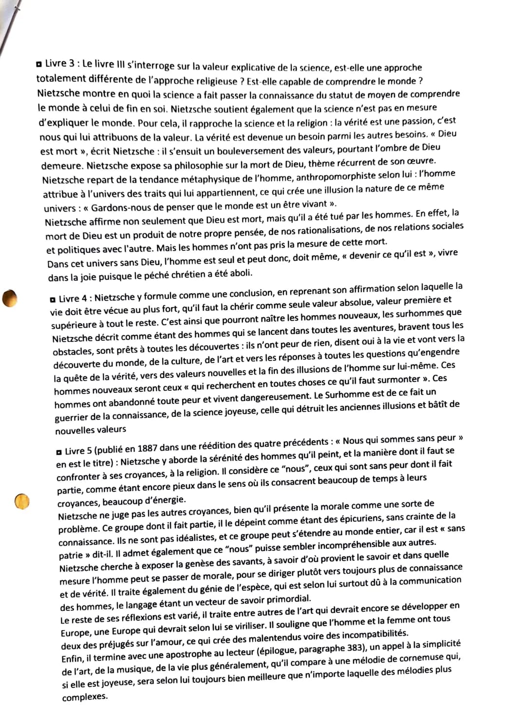 # Fiche de lecture
Le gai savoir, Friedrich Nietzsche, 1882
## Biographie de Friedrich Nietzsche
Philosophe allemand, né en 1844 en Pruss