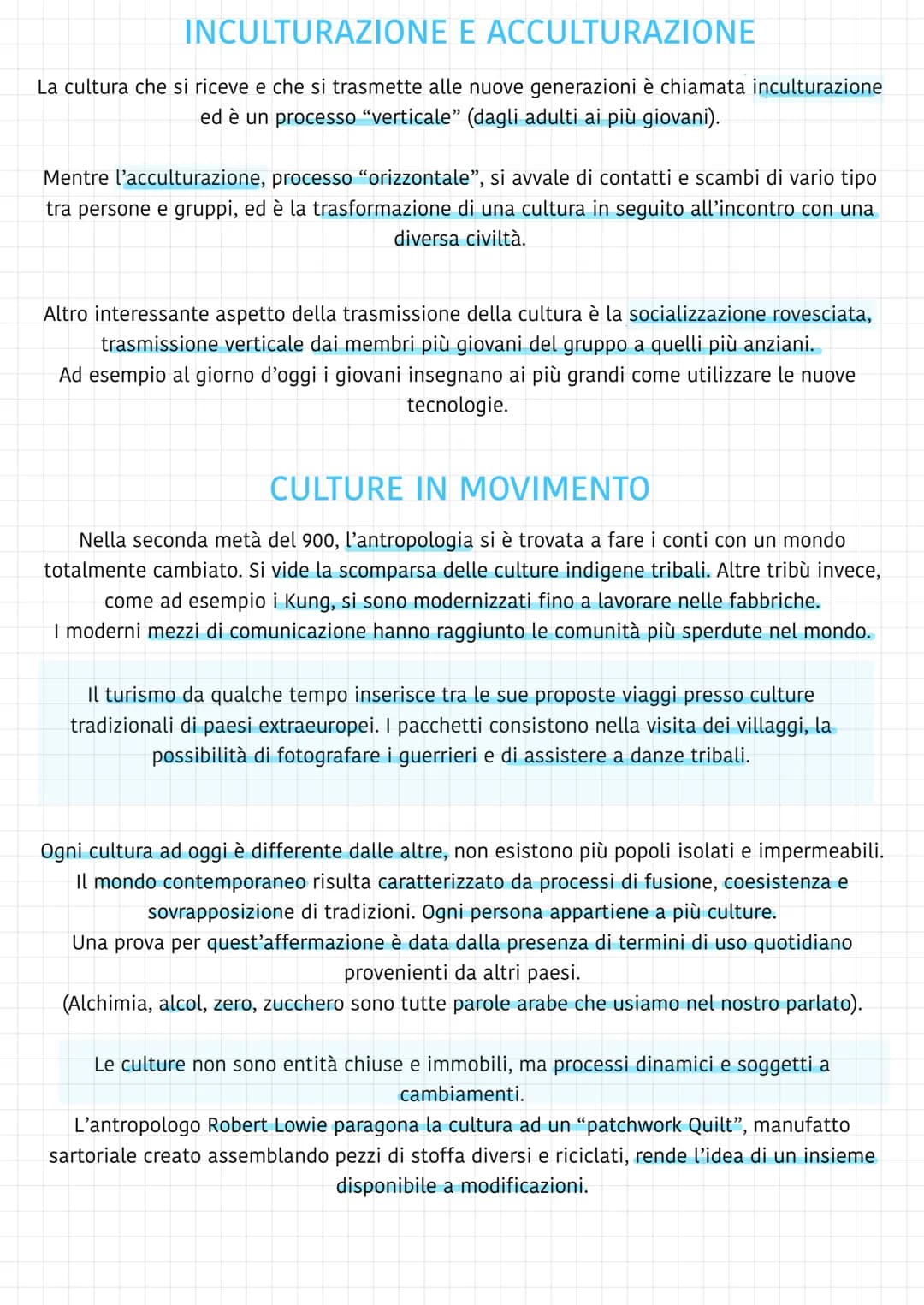 # l'antropologia
Capitolo 1
Antropologia = (antropos "uomo", logos "discorso); indagine approfondita dell'essere umano
Sviluppata nel 19°