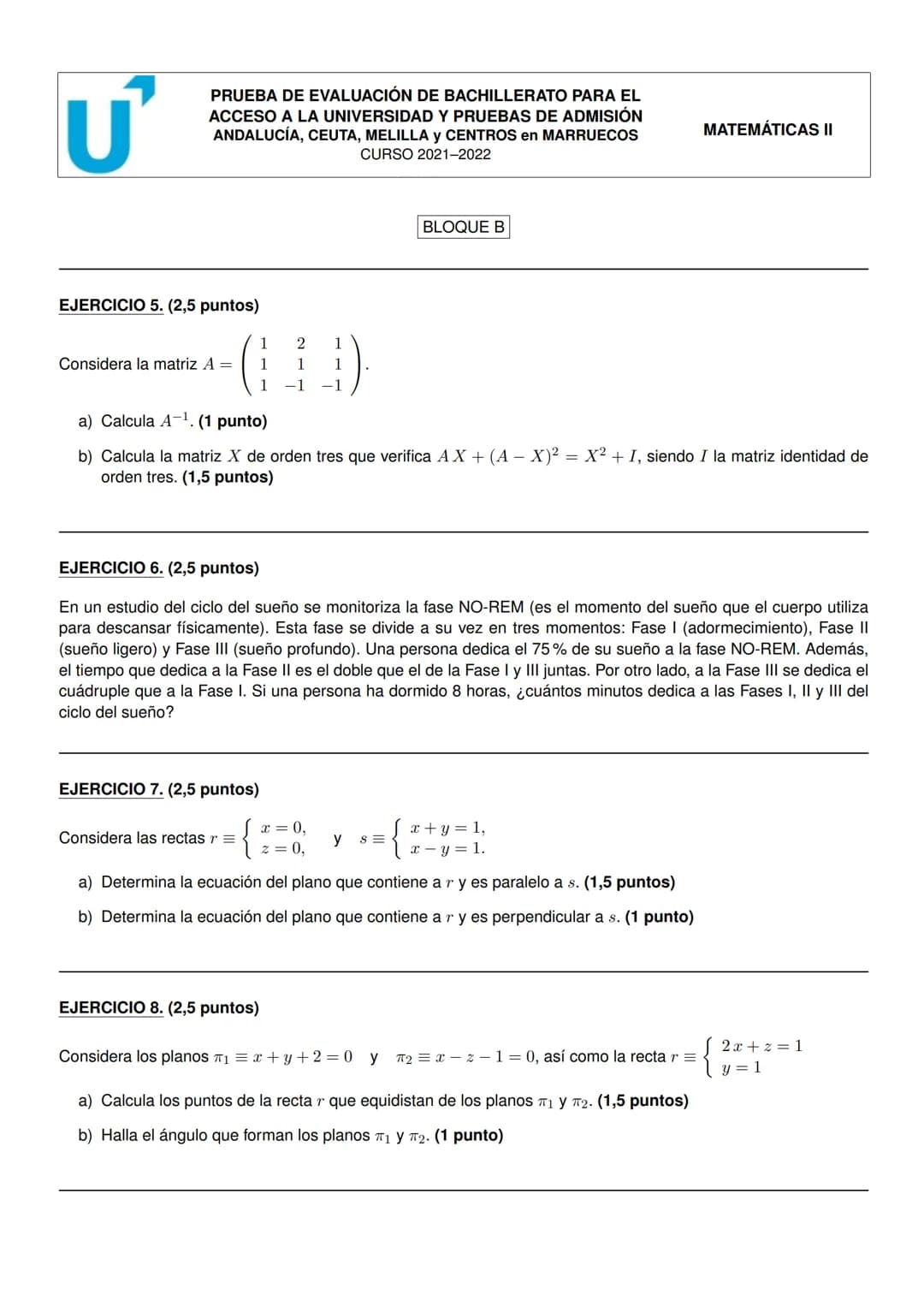 # PRUEBA DE EVALUACIÓN DE BACHILLERATO PARA EL
# ACCESO A LA UNIVERSIDAD Y PRUEBAS DE ADMISIÓN
# ANDALUCÍA, CEUTA, MELILLA y CENTROS en MARR