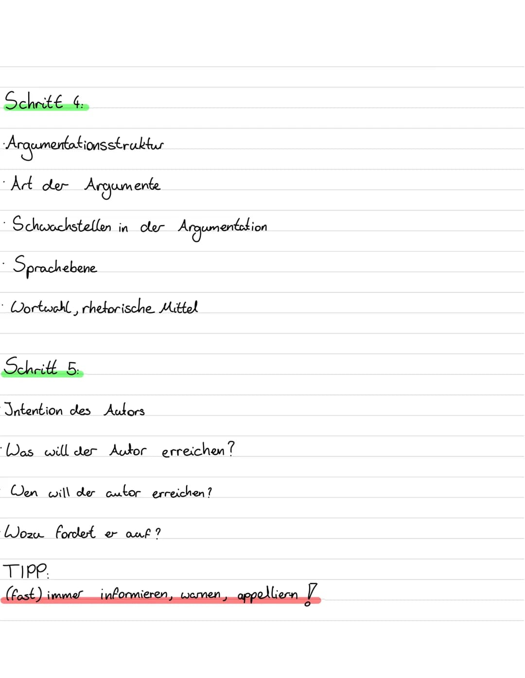 Analyse
Schritt 1.
•Titel, Autor, Entstehungsdatum, Textsorte
Actikel
Rede, Diskussionsbeitrag, Sachtext
•Thema
Schritt 2:
Position d