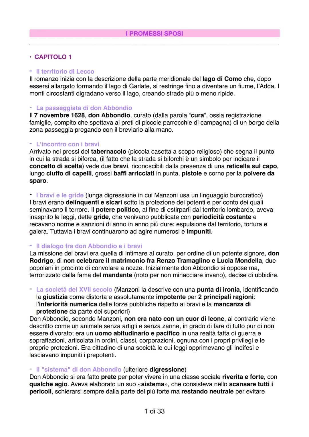 # I PROMESSI SPOSI
- CAPITOLO 1
- Il territorio di Lecco
Il romanzo inizia con la descrizione della parte meridionale del lago di Como che