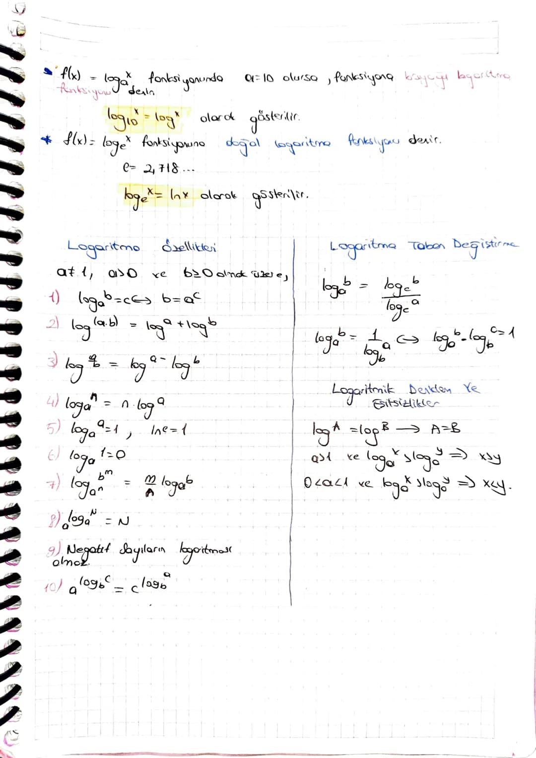 # "
USTEL FONKSİYON
$
\rightarrow a \in R^{+}-\{1\}$ ve $x \in R$ olmak üzere
$
f: R \rightarrow R^{+}, f(x) = a^{x}
$
şeklindeki bire bir k